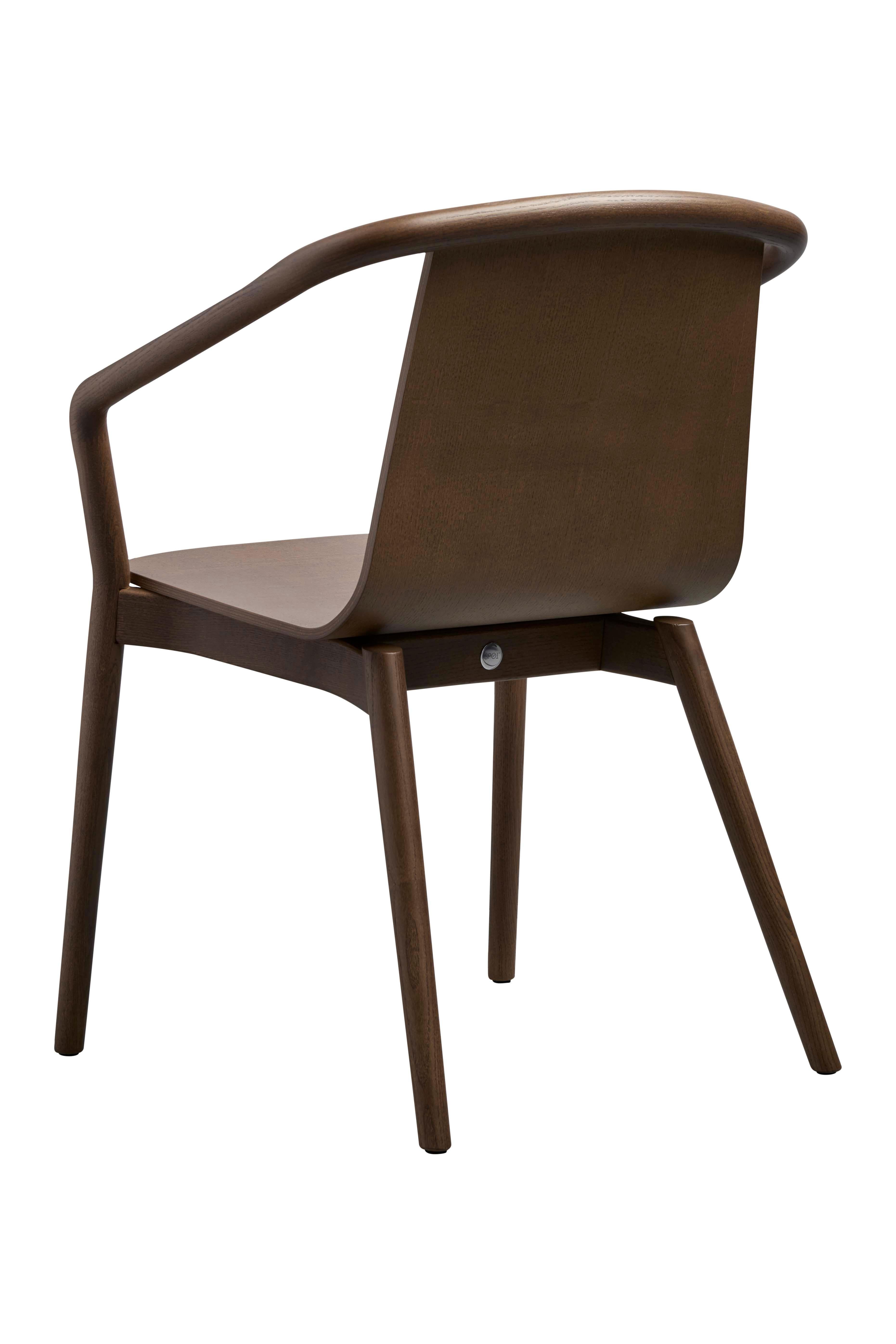 Minimalist SP01 Thomas Chair in Walnut Stained Ash, Made in Italy For Sale