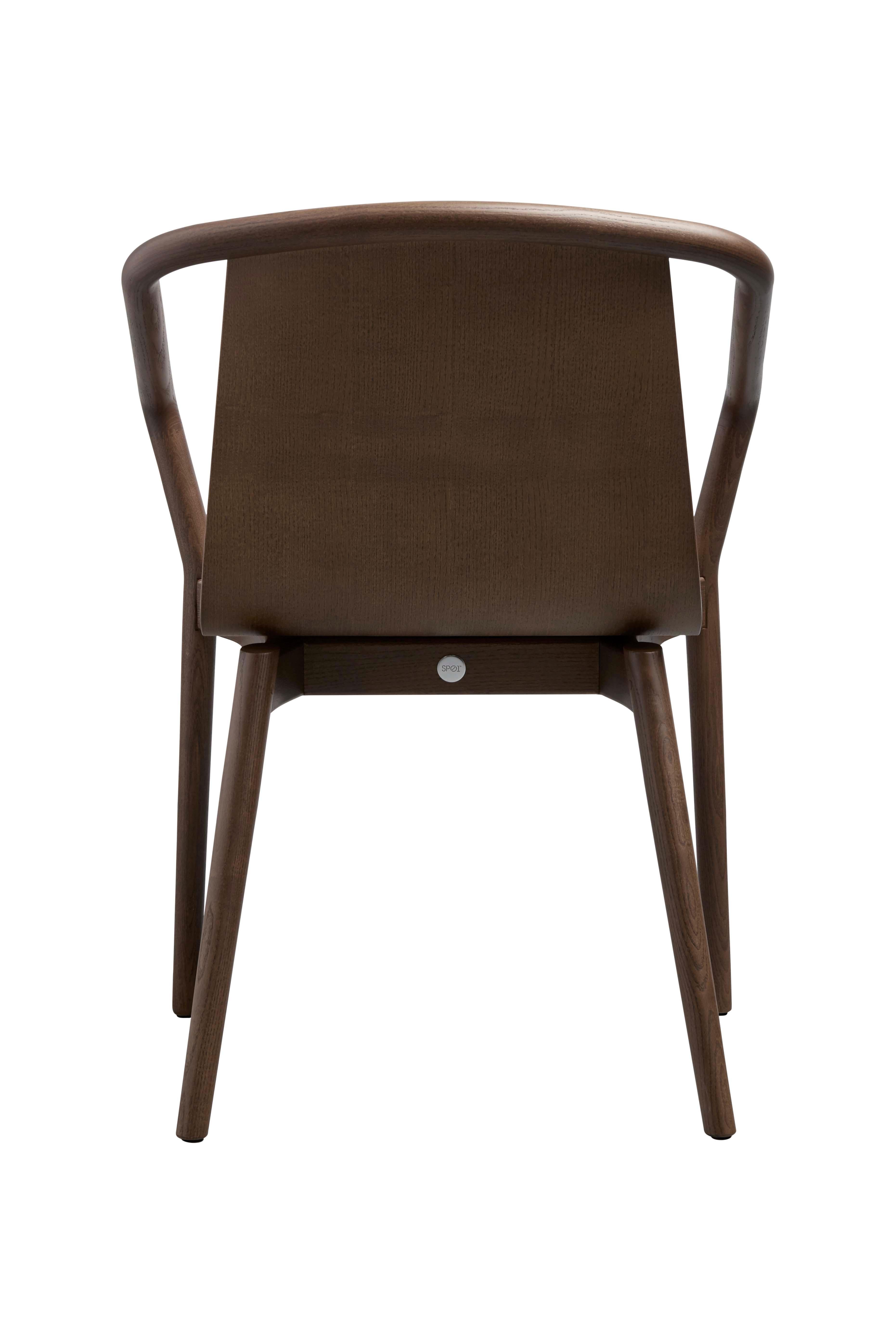 Italian SP01 Thomas Chair in Walnut Stained Ash, Made in Italy For Sale