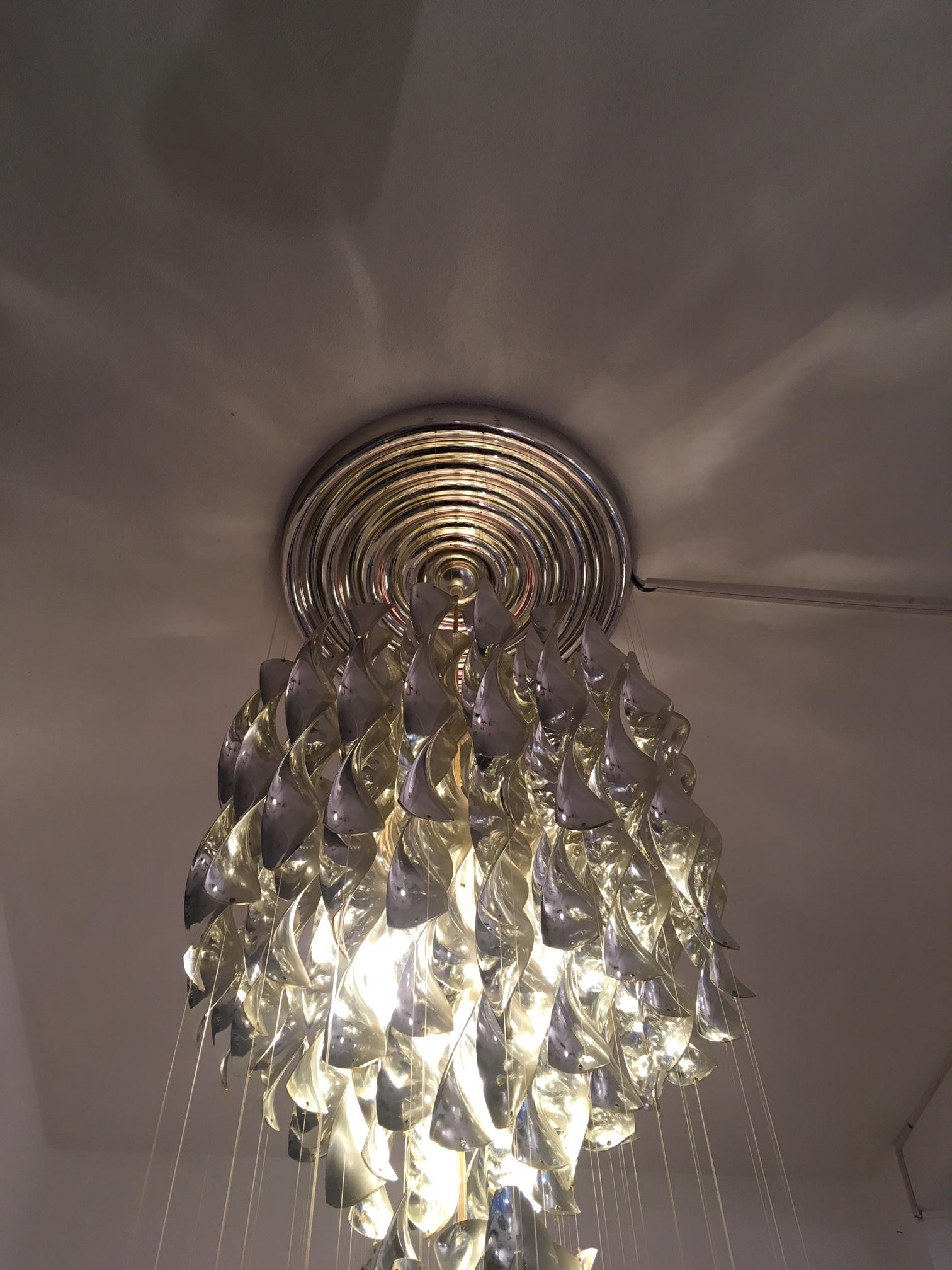 SP2 Spirals Pendant Lamp by J. Lüber AG, 1969 In Good Condition For Sale In Geneva, CH