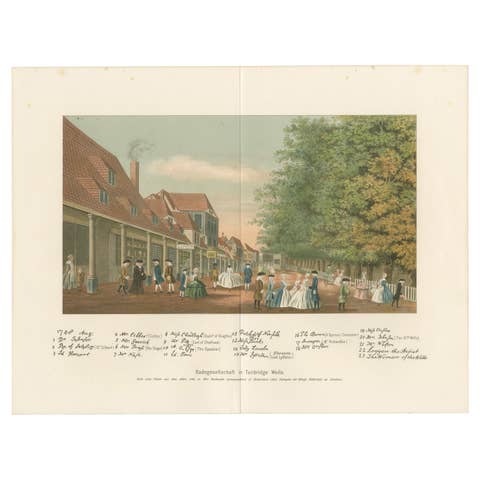 Spa Visitors in 18th Century Tunbridge Wells, After a 1748 Sketch