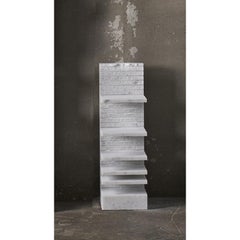 Spacco 60 Vertical Bookcase in Bianco Carrara Marble by Bufalini Marmi