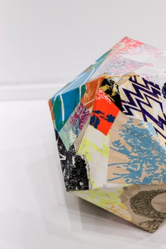 "Rhombicuboctagedron" collaborative collage, three-dimensional sculpture