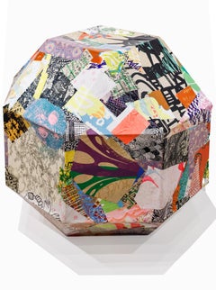 "Rhombicuboctagedron" collage colaborativo, escultura tridimensional