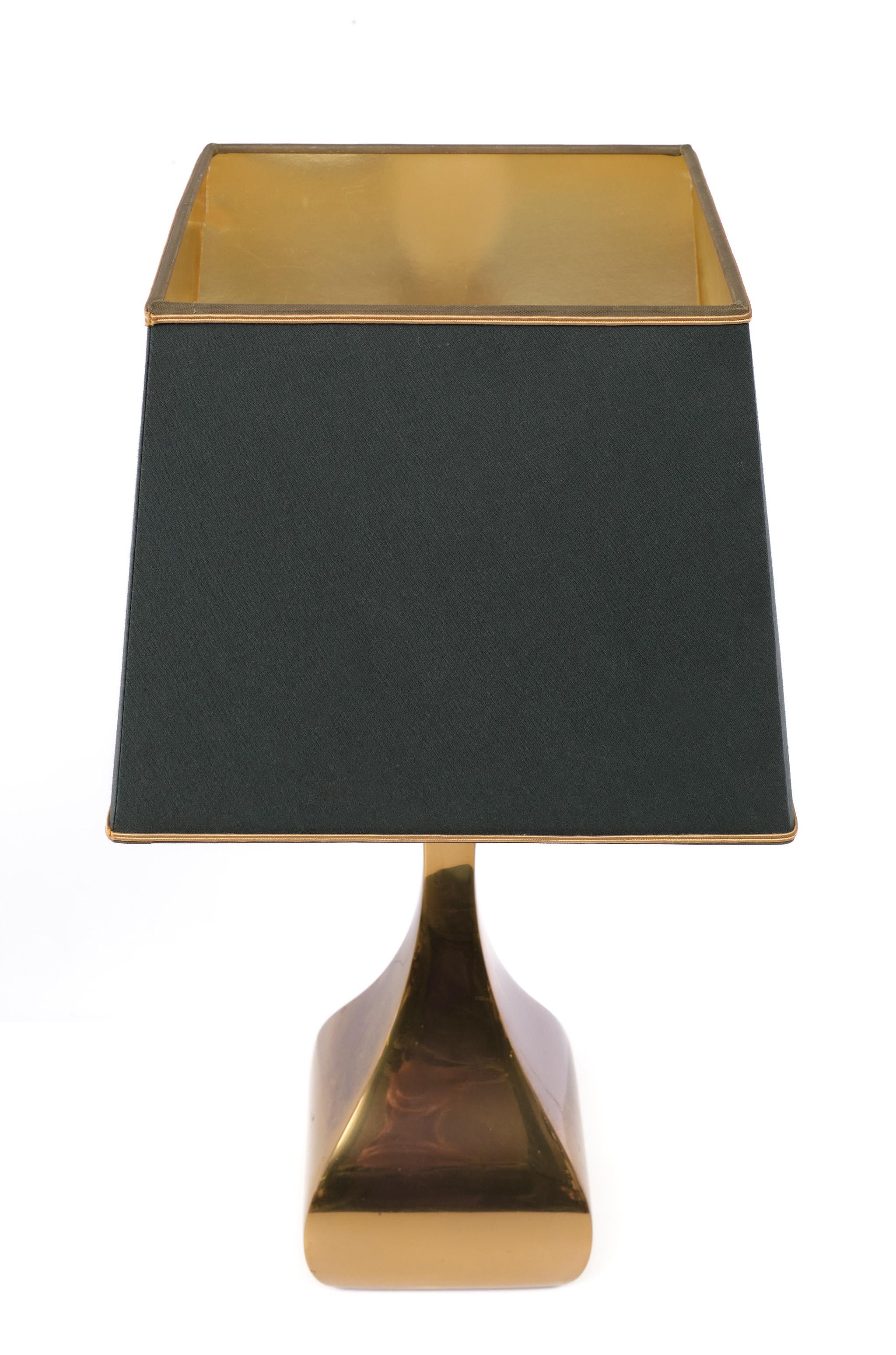 Mid-Century Modern Space Ace Brass table lamp 1970s France Maria Pergay 