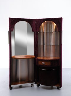 Space Ace Round Purple Fur Vanity, 1970s