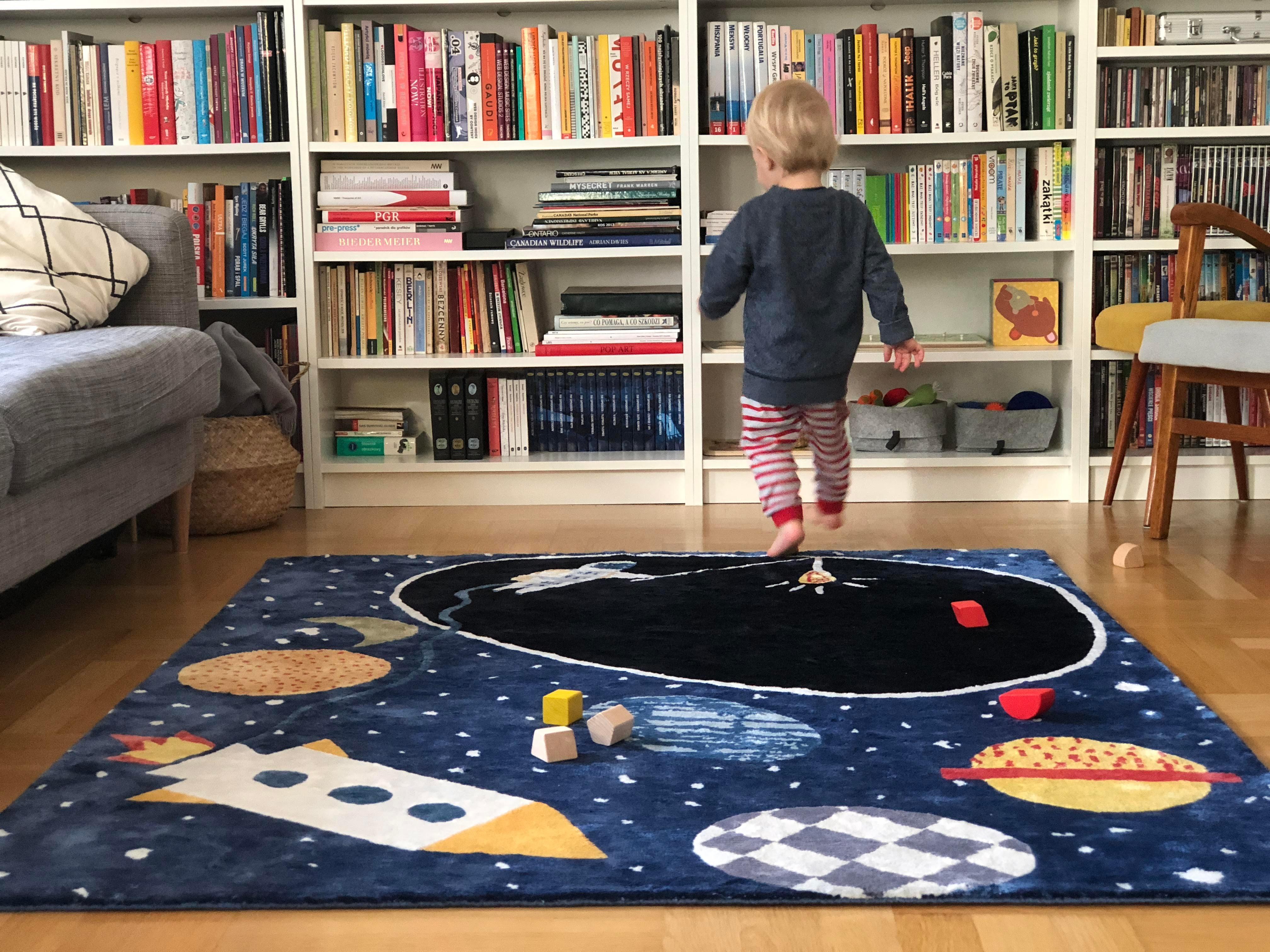 Indian Space Ace Rug by Daria Solak, Hand Knotted, 100% New Zealand Wool 200x250cm For Sale