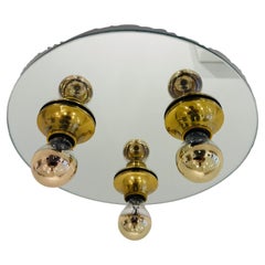 Space age 1960s German Mid Century Flush Ceiling Lamp