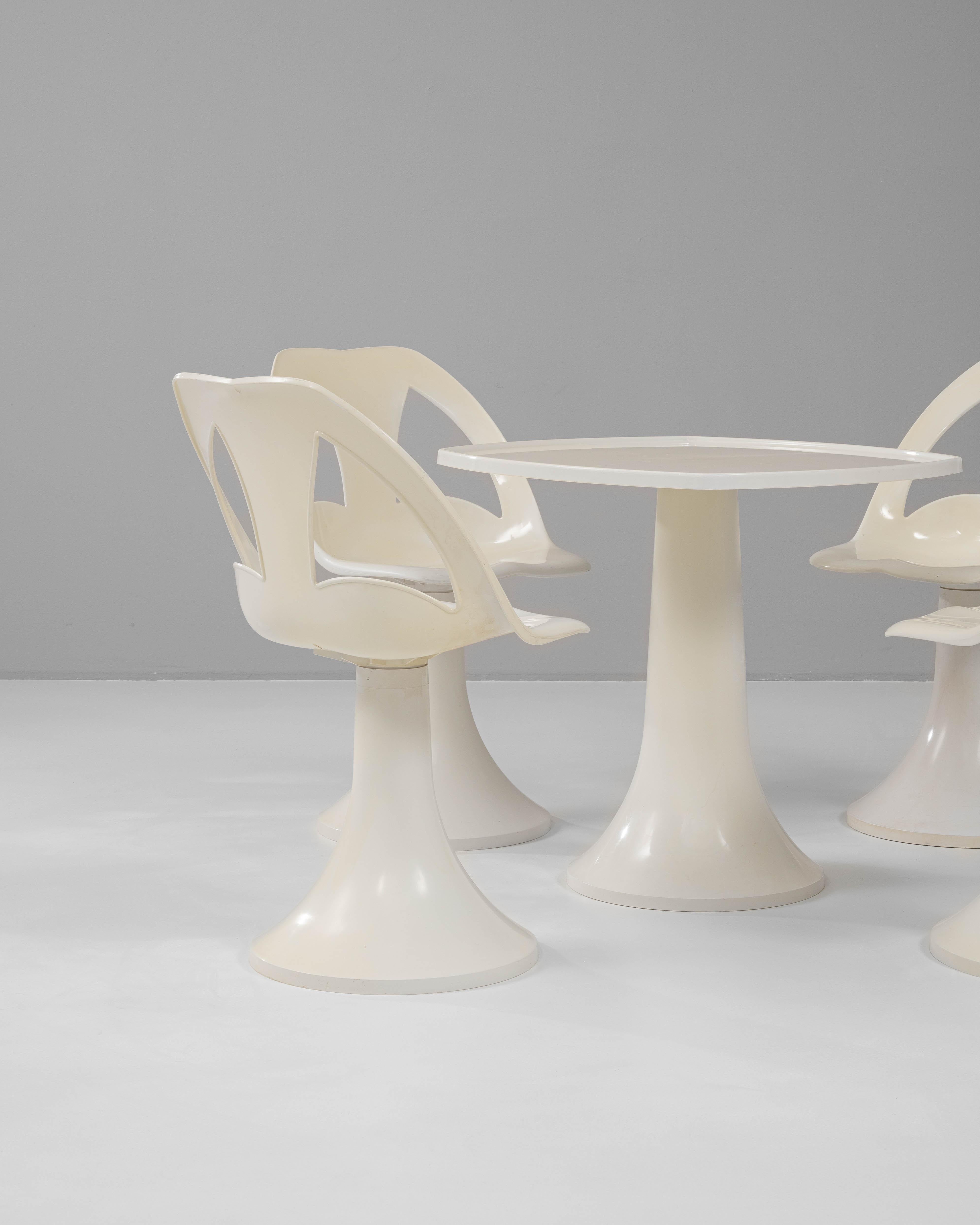 Tables et chaises françaises de l'ère spatiale, années 1970, lot de 5 Bon état - En vente à High Point, NC