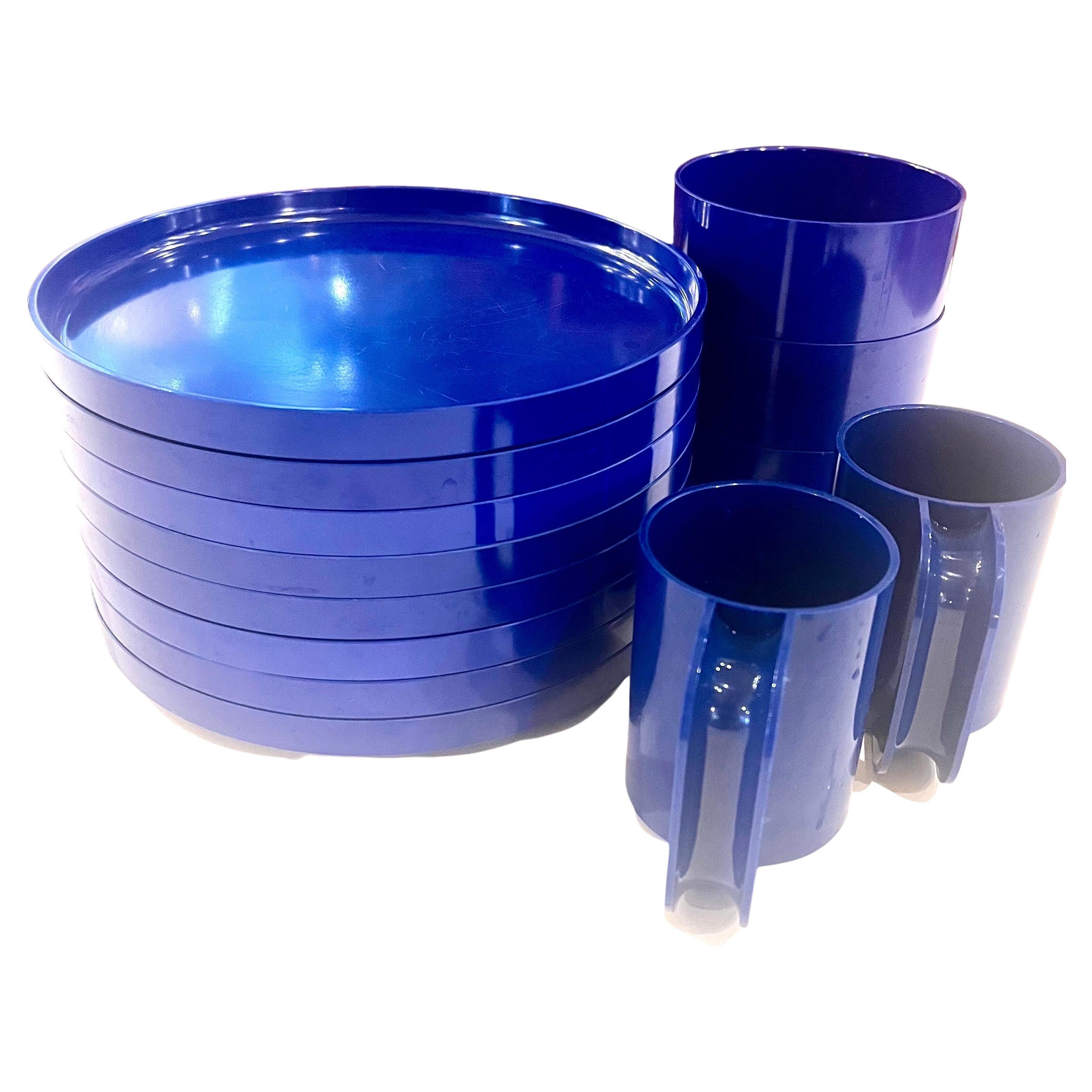 American Space Age 1970s Heller by Massimo Vignelli Set of Dinnerware in Melamine