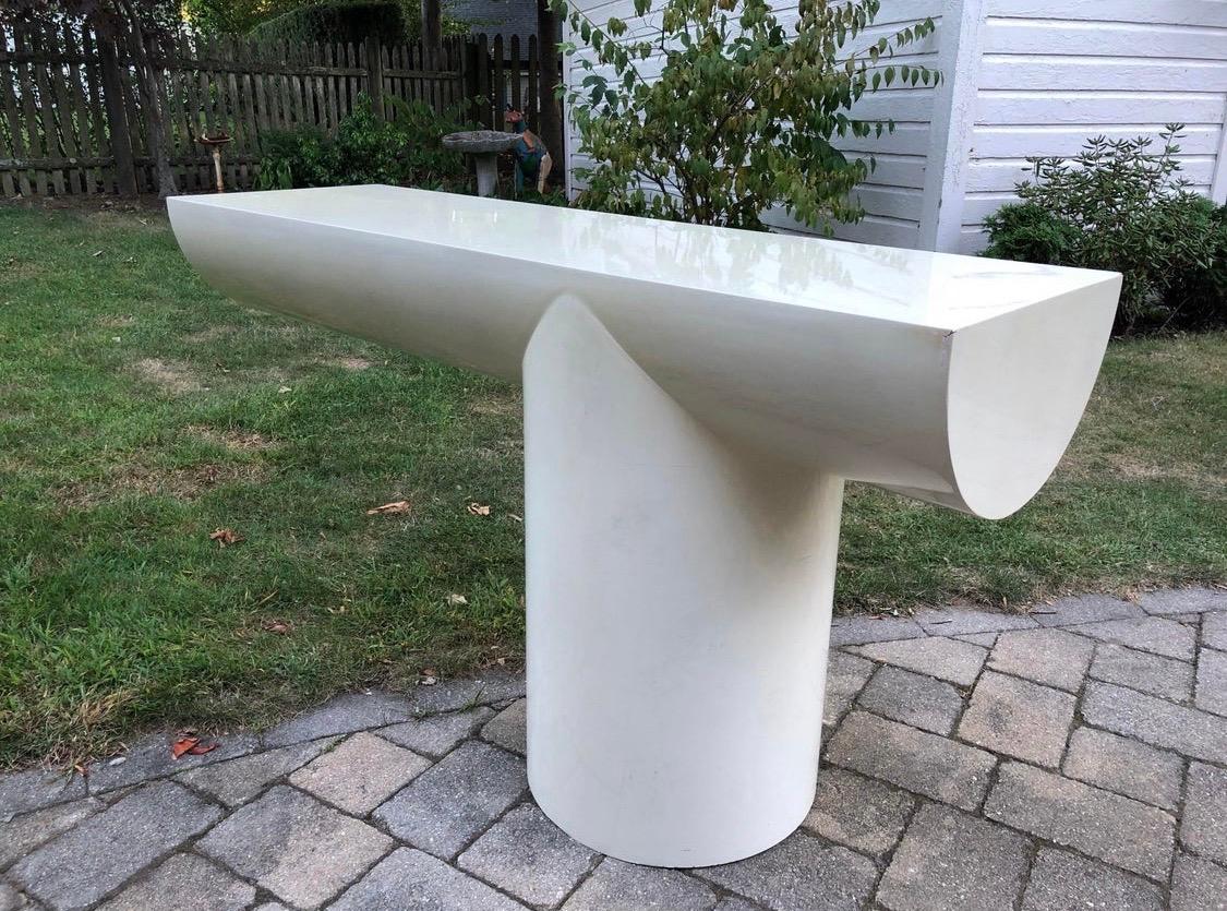 Space Age 1970s J. Wade Beam Console Table for Brueton 1