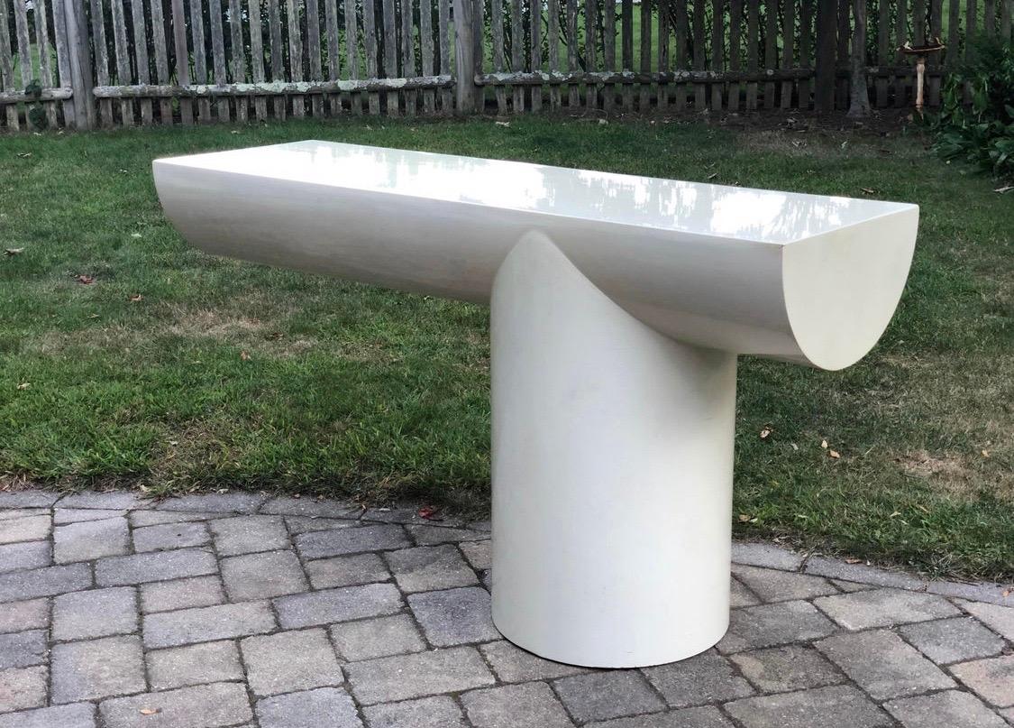 Space Age 1970s J. Wade Beam Console Table for Brueton 3