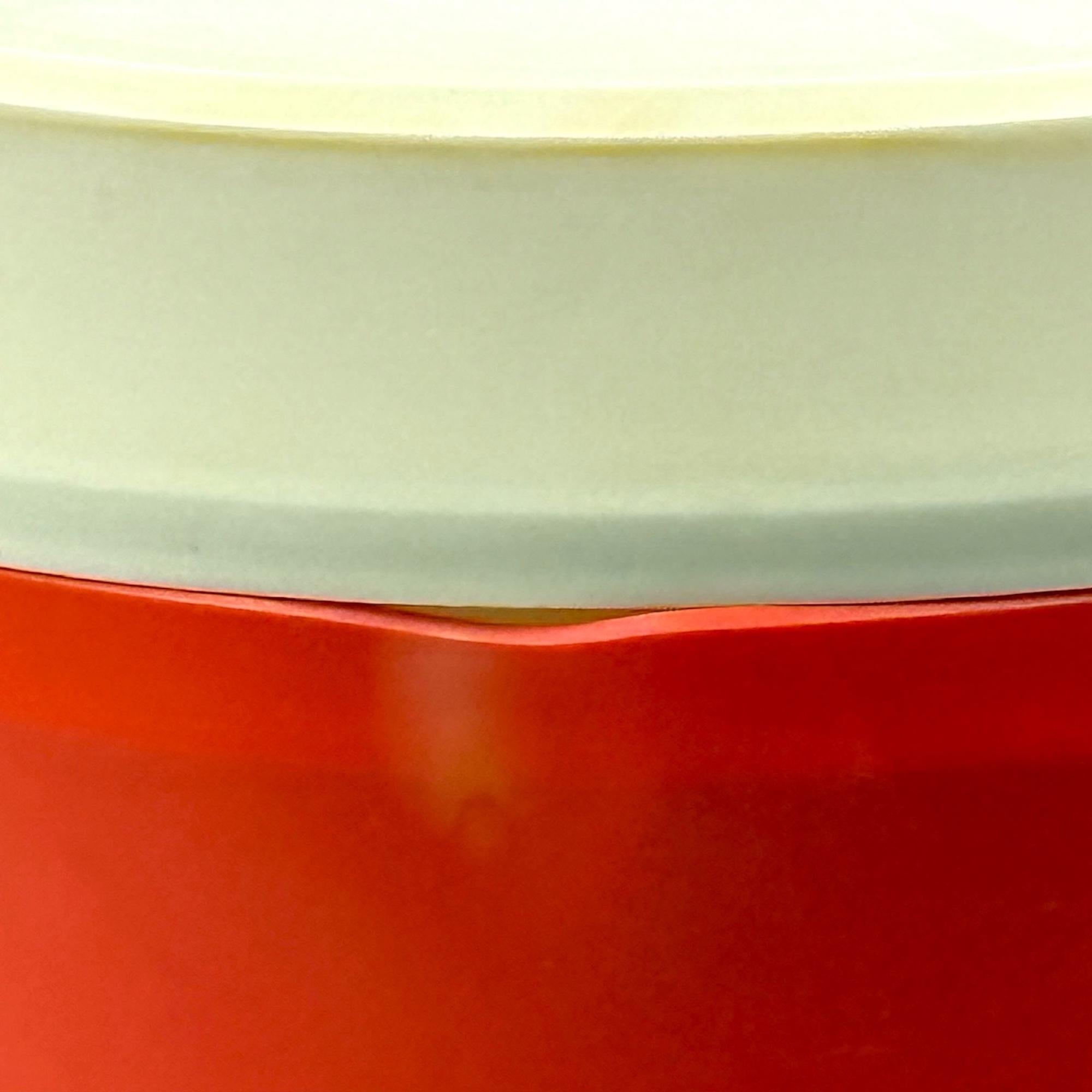 Plastic Space Age 1970s Stool with Storage Box in Vibrant Orange by Flair