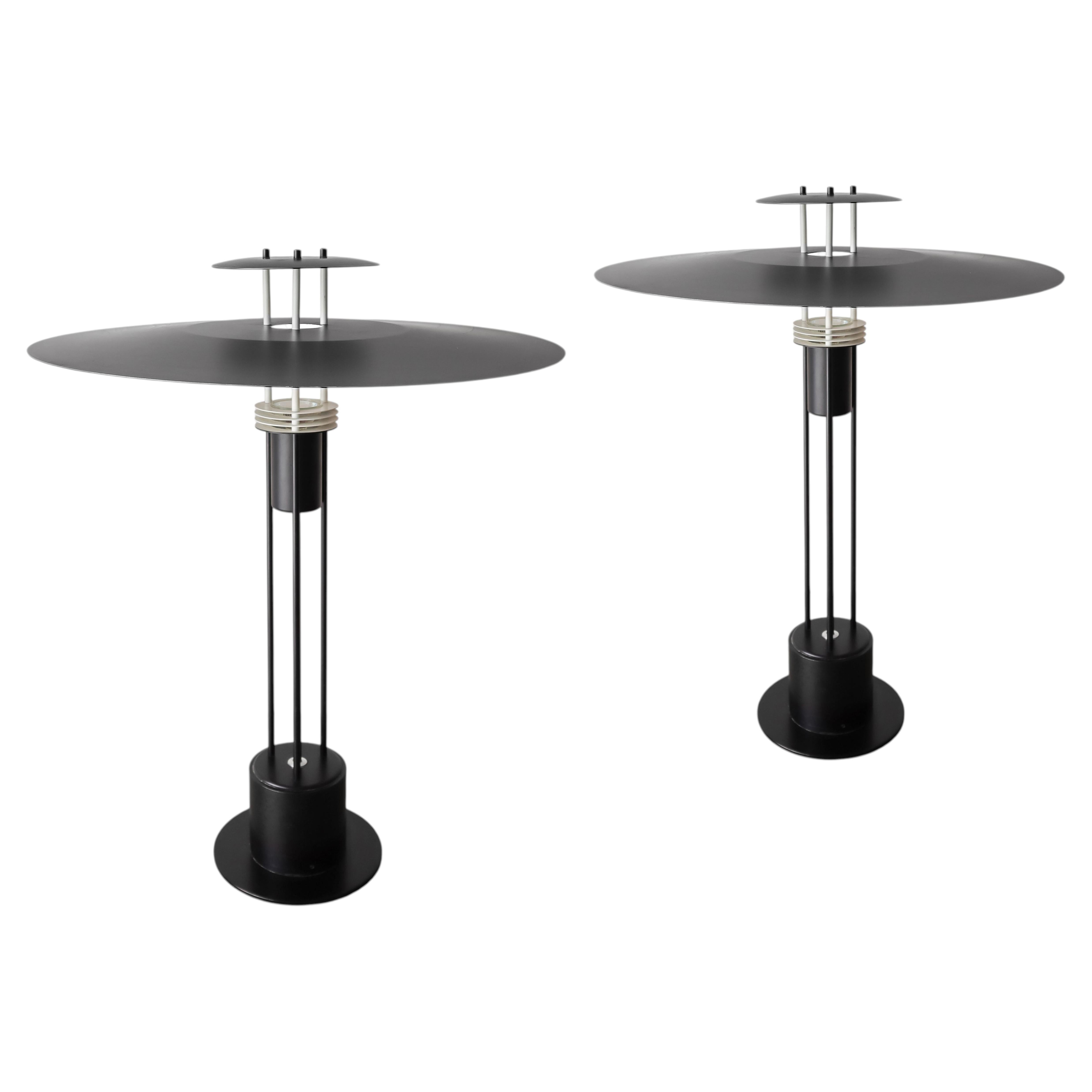 Space Age 3-Line Series Table Lamps by Frandsen - A Pair