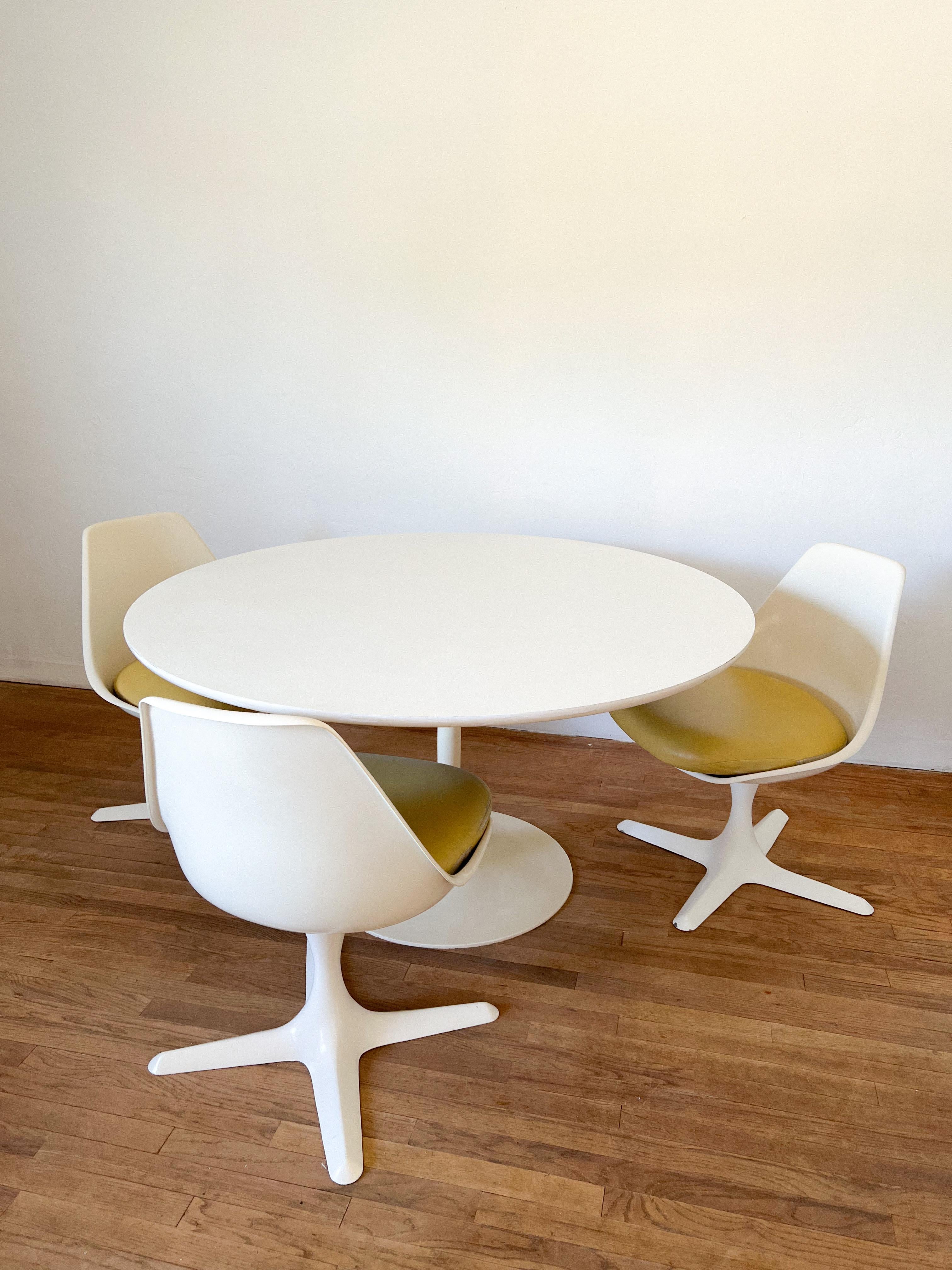 Fiberglass Space Age 4-Piece Dining Set by Maurice Burke for Arkana, 1960s