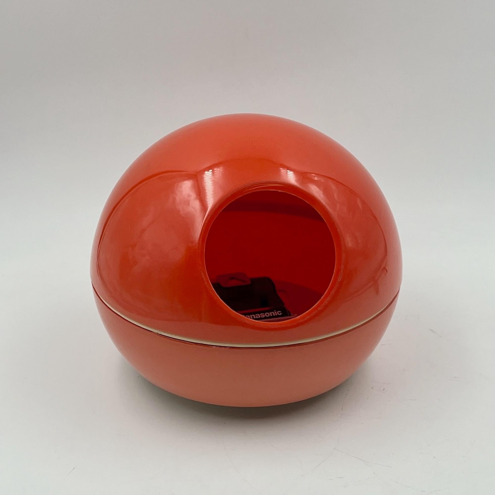 Space Age 70s Design Clock Wetter - Rare Orange Tabletop Decor Made in Germany 5