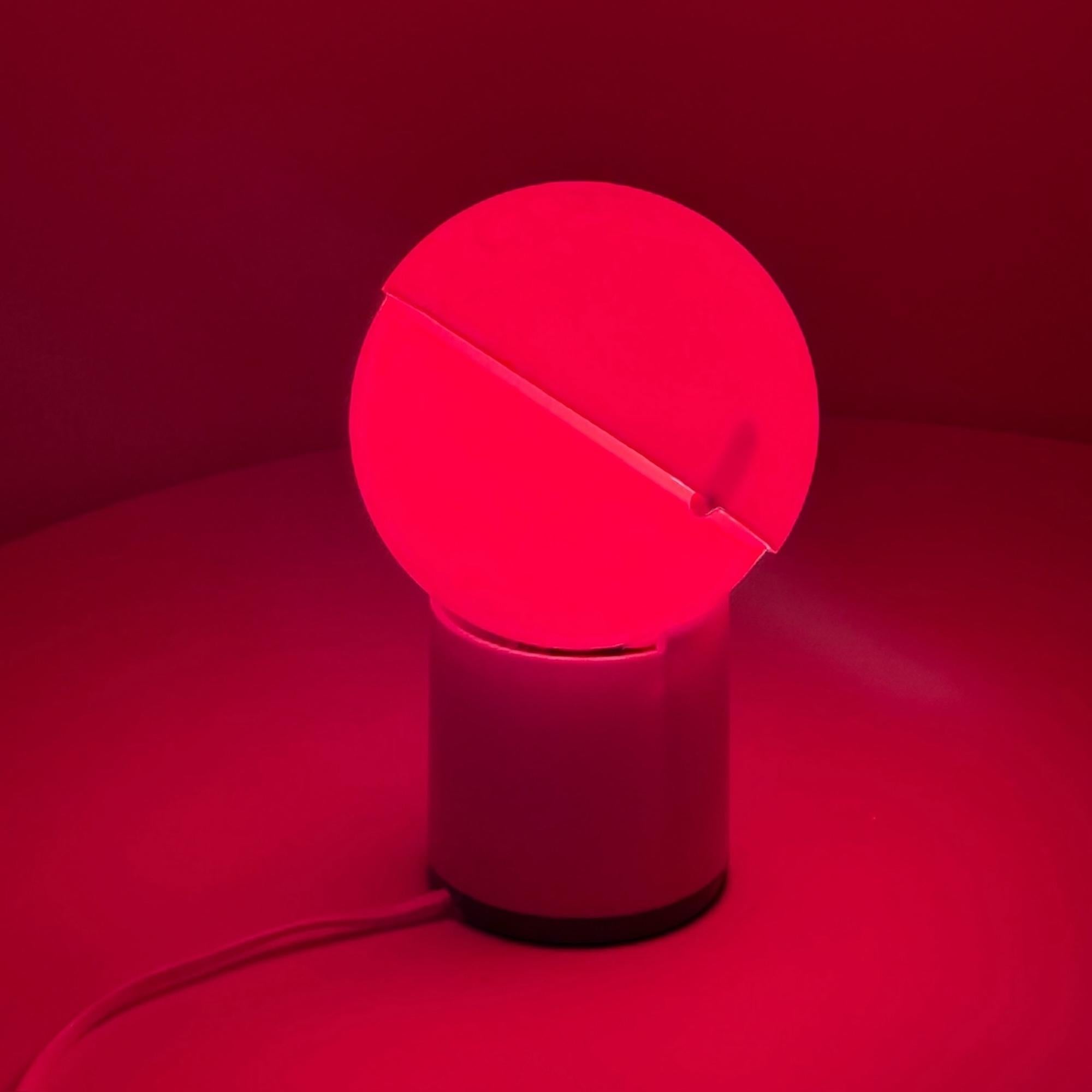 Space Age 70s Red Lamp 'Sfera Notte' Gagiplast - MCM Italian Design Light 6