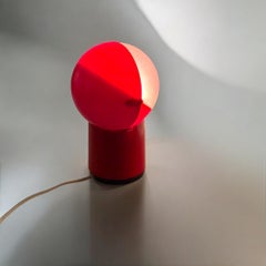 Space Age 70s Red Lamp 'Sfera Notte' Gagiplast - MCM Italian Design Light