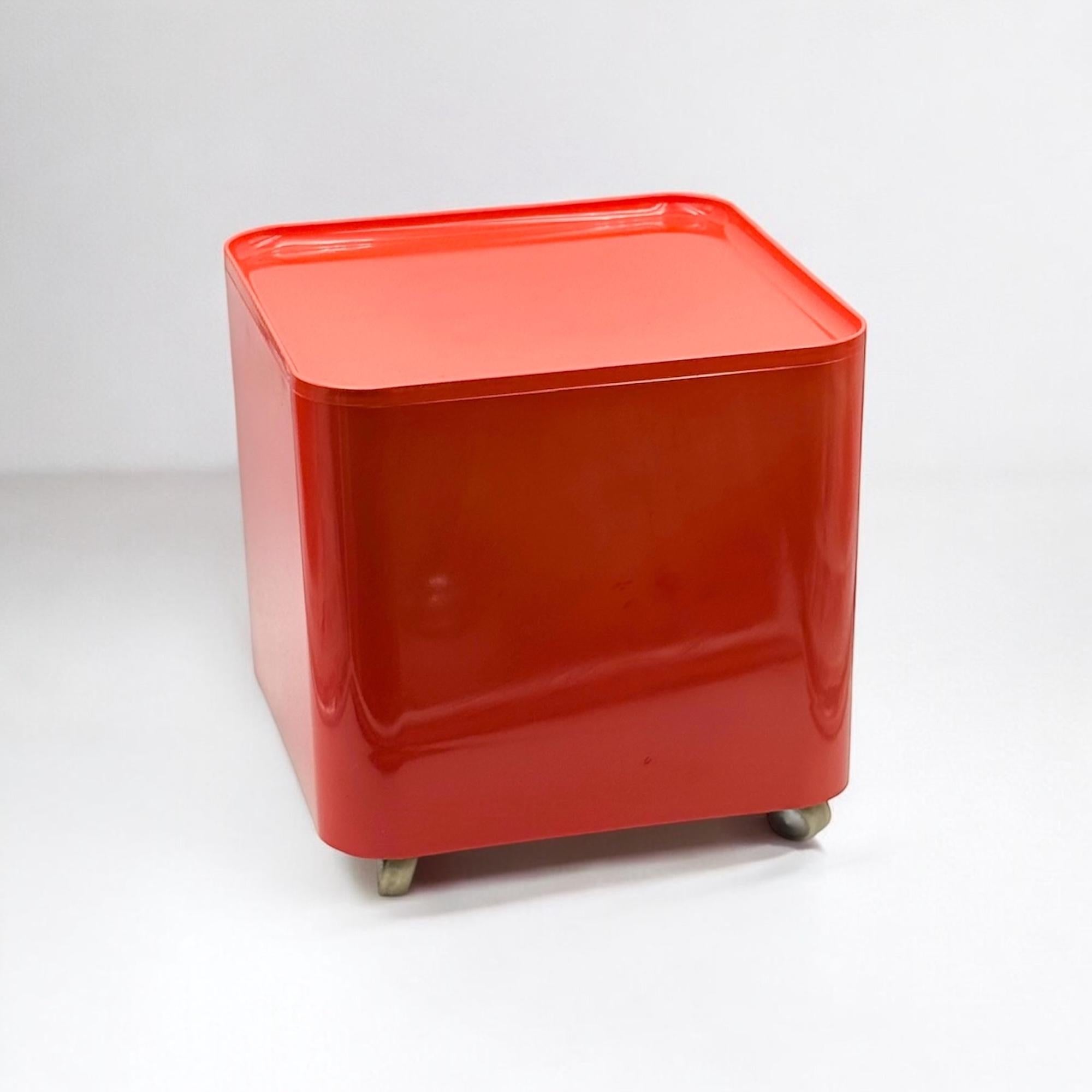 European Space Age 70s Table with Storage Compartment DIME by Marcello Siard for Longato