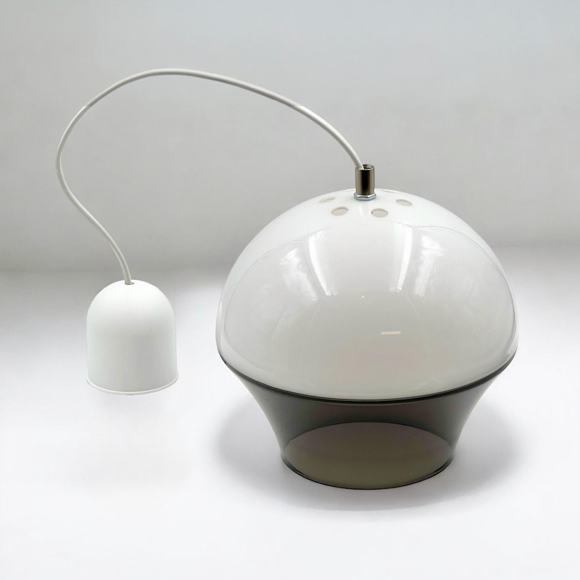 Space Age Acrylic 'Flying Saucer' Hanging Lamps, 1970s, Set of 2 4