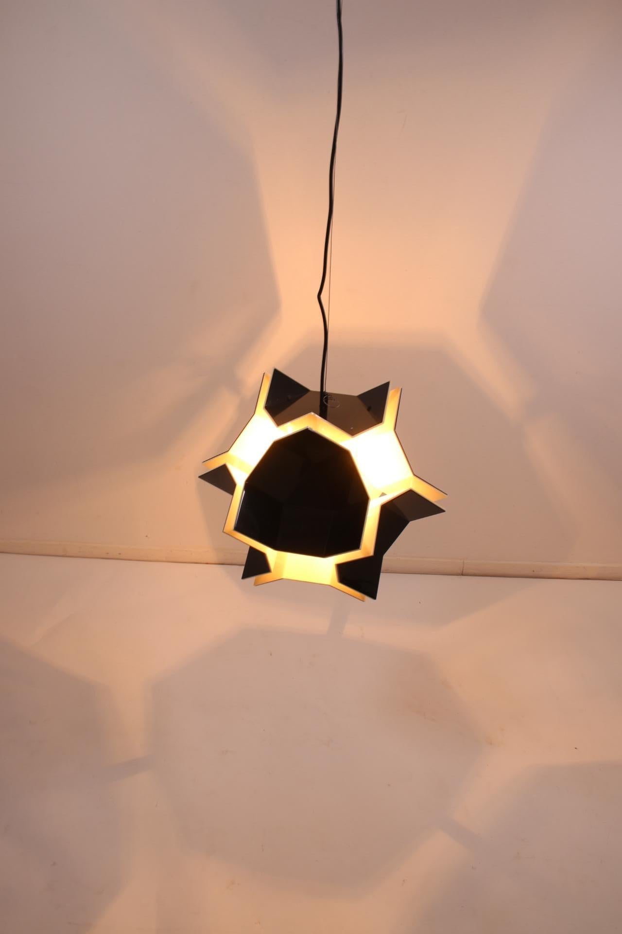 Space Age Acrylic Pendant Lamp by Christophe de Ryck for Dark, 1970s In Good Condition For Sale In Oostrum-Venray, NL