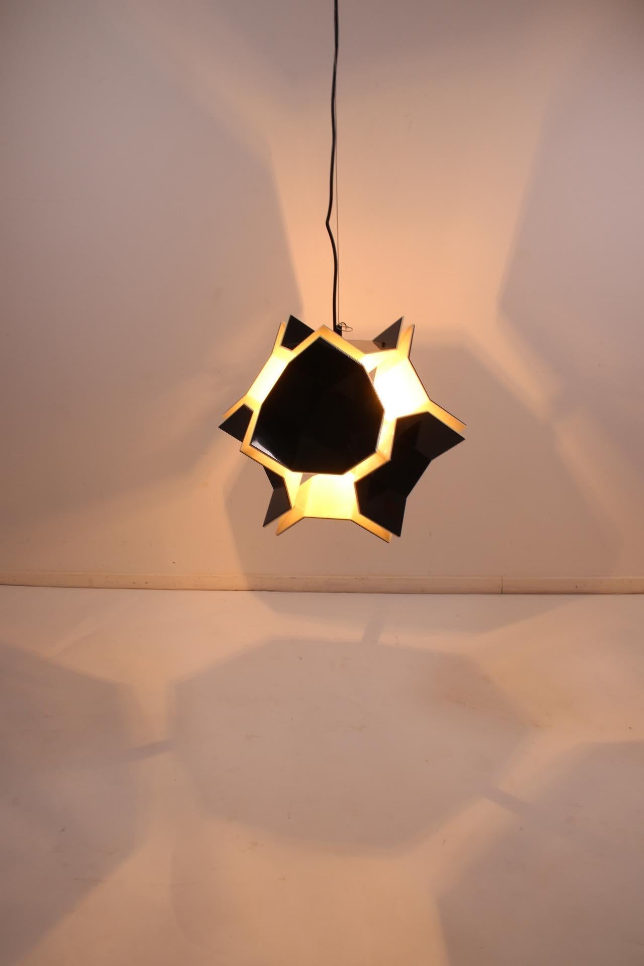 Late 20th Century Space Age Acrylic Pendant Lamp by Christophe de Ryck for Dark, 1970s For Sale