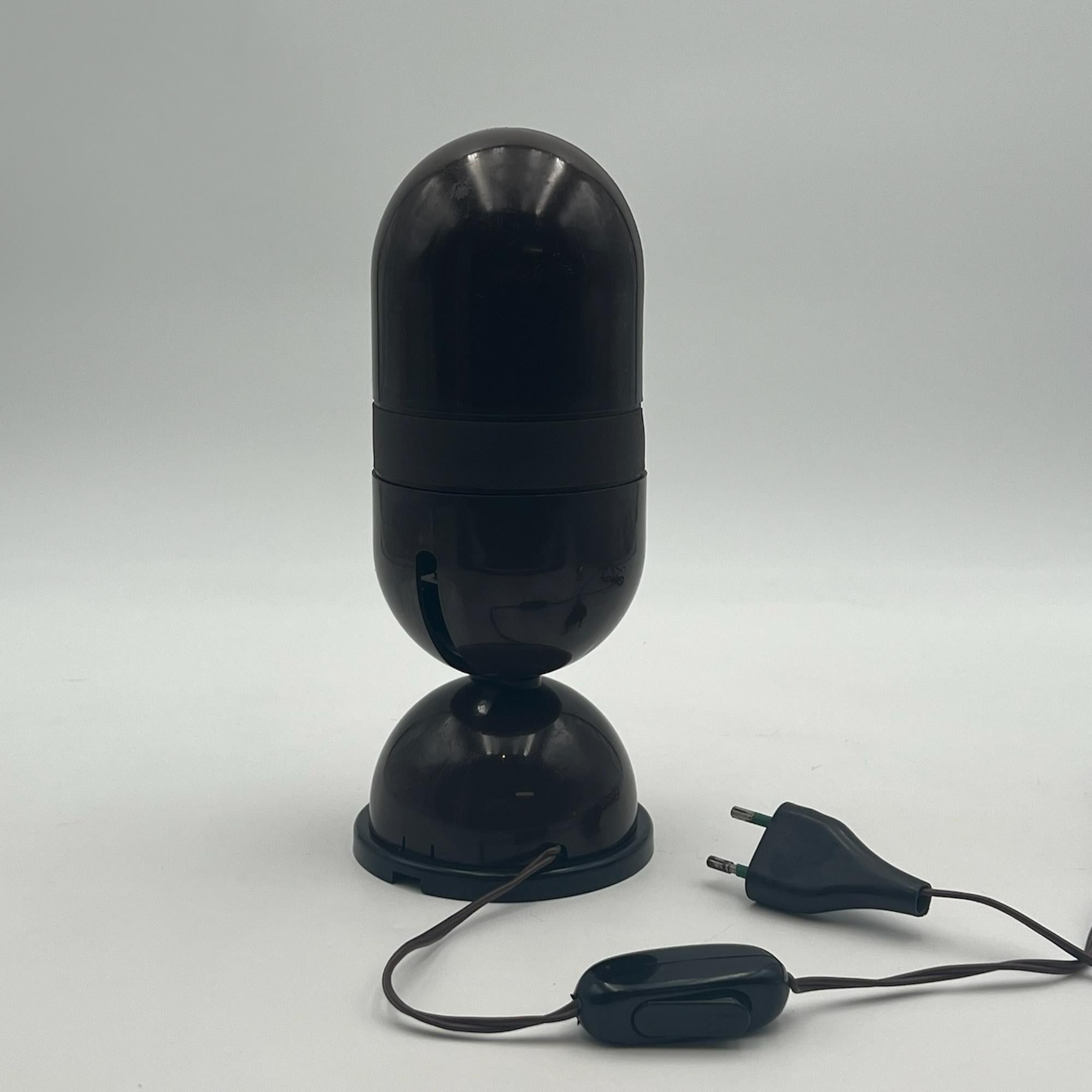 Space Age Adjustable UFO Desk or Wall Lamp in Brown by Gamma Lux Italy, 1970s 2