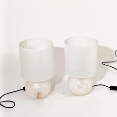 Space Age alabaster table lamps from Eclipsi, Spain, 1960s