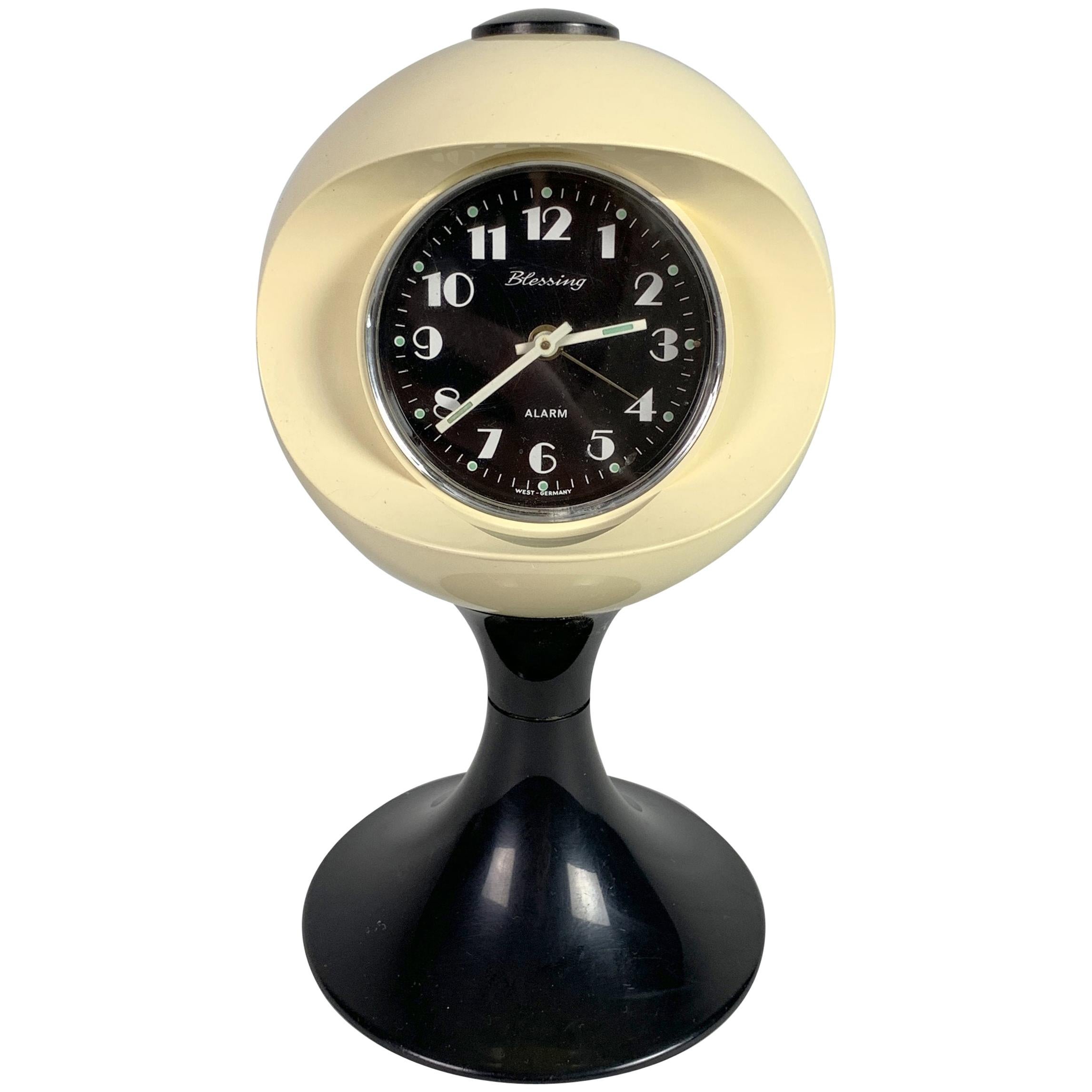 Vintage Space Age Design Clock by Louis Philippe, West-Germany 1960's