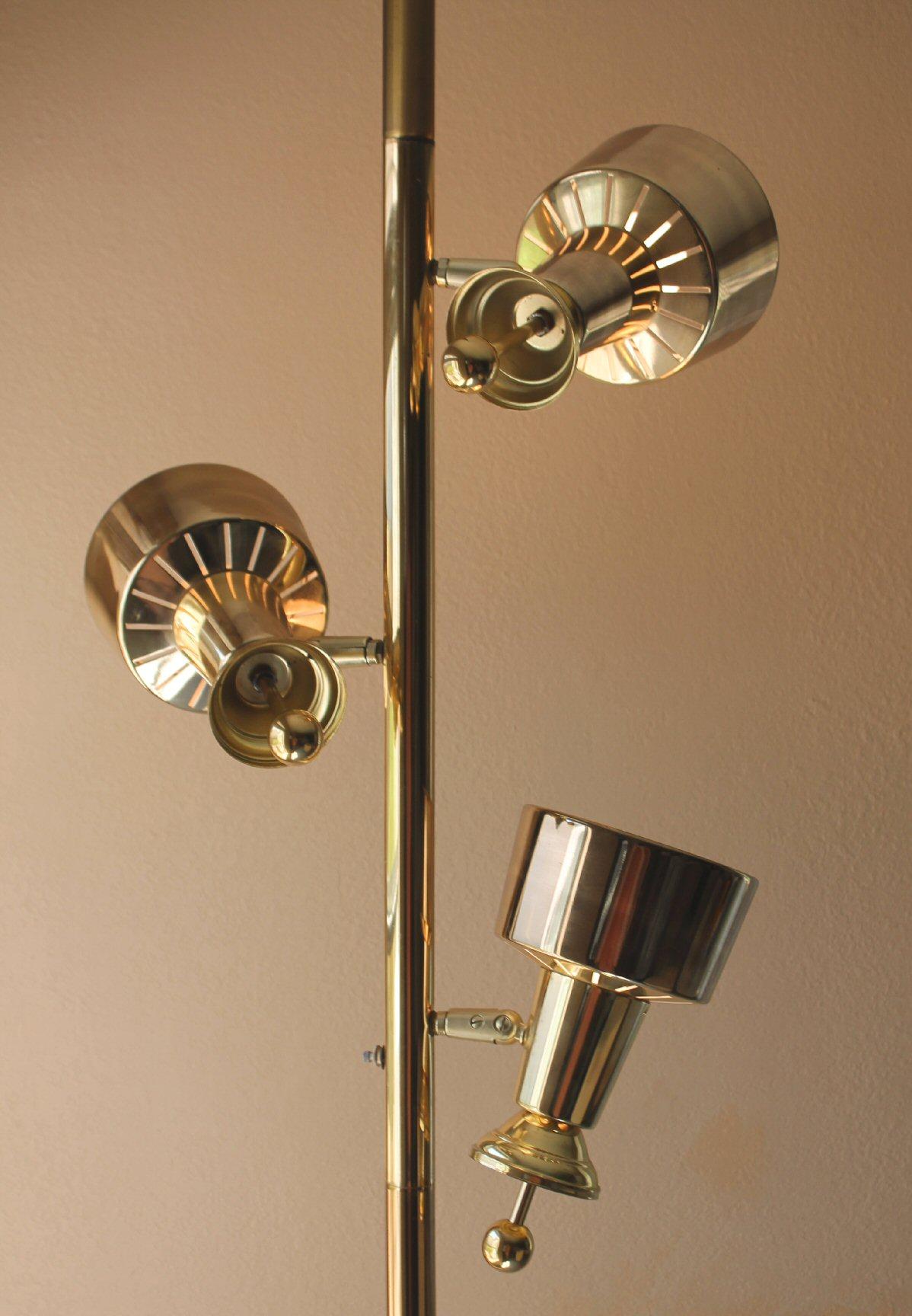 A Space Age All Brass Tension Pole Lamp! Mid Century Modern 1950s Stiffel Era (amerikanisch) im Angebot