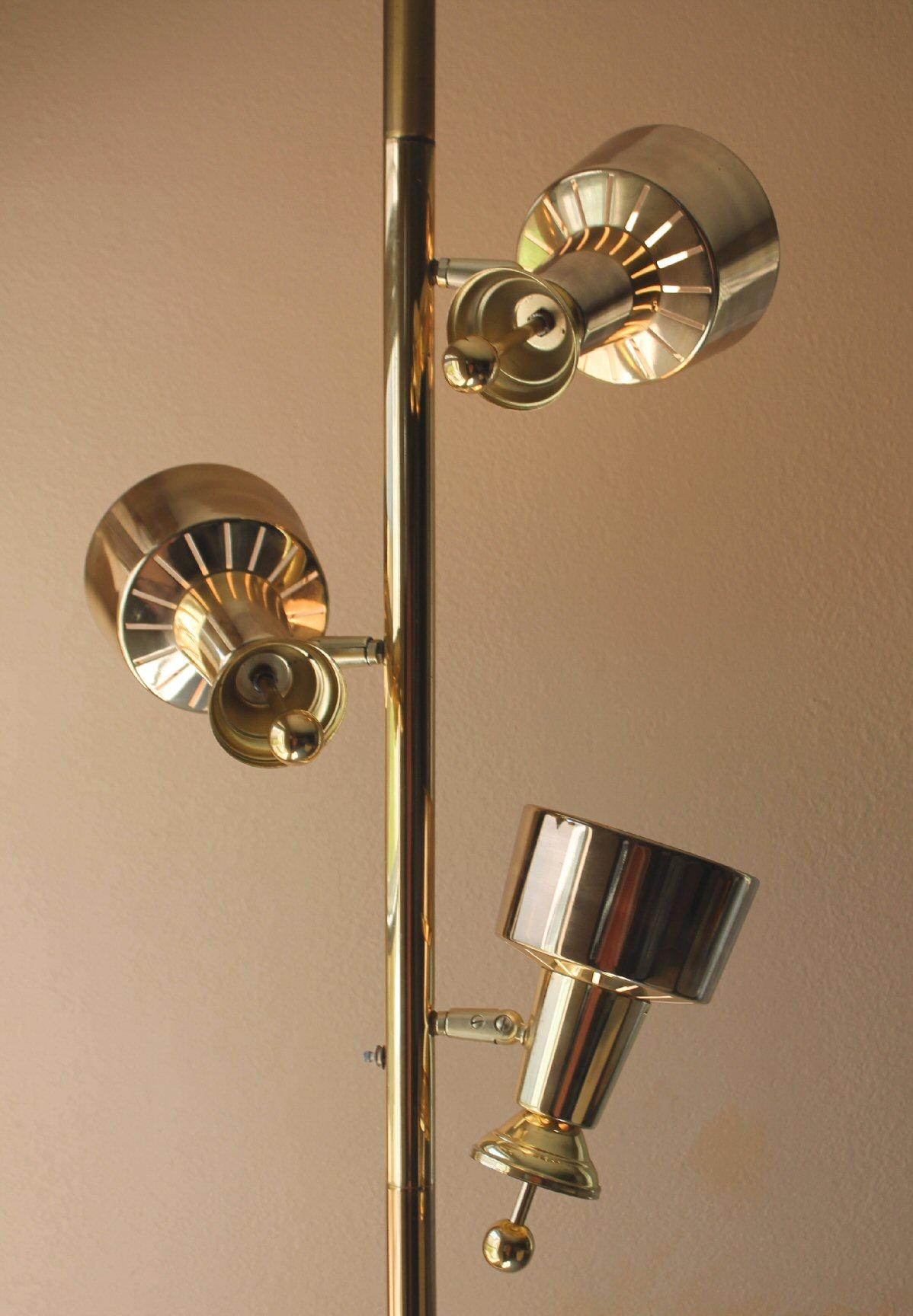 Americano Lampada a stelo a tensione in ottone dell'A Space Age! Mid Century Modern 1950 Stiffel Era in vendita