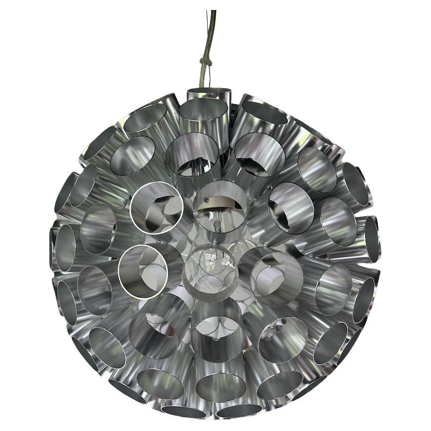 Space Age aluminum pendant light, 1970s