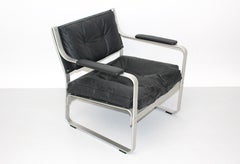 Space Age Aluminum Vintage Lounge Chair Side Karl-Erik Ekselius 1965 Sweden