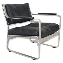 Space Age Aluminum Vintage Lounge Chair Side Karl-Erik Ekselius 1965 Sweden