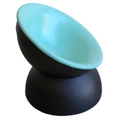 Space Age Armchair and Coffee Table in Fiberglass 1970s