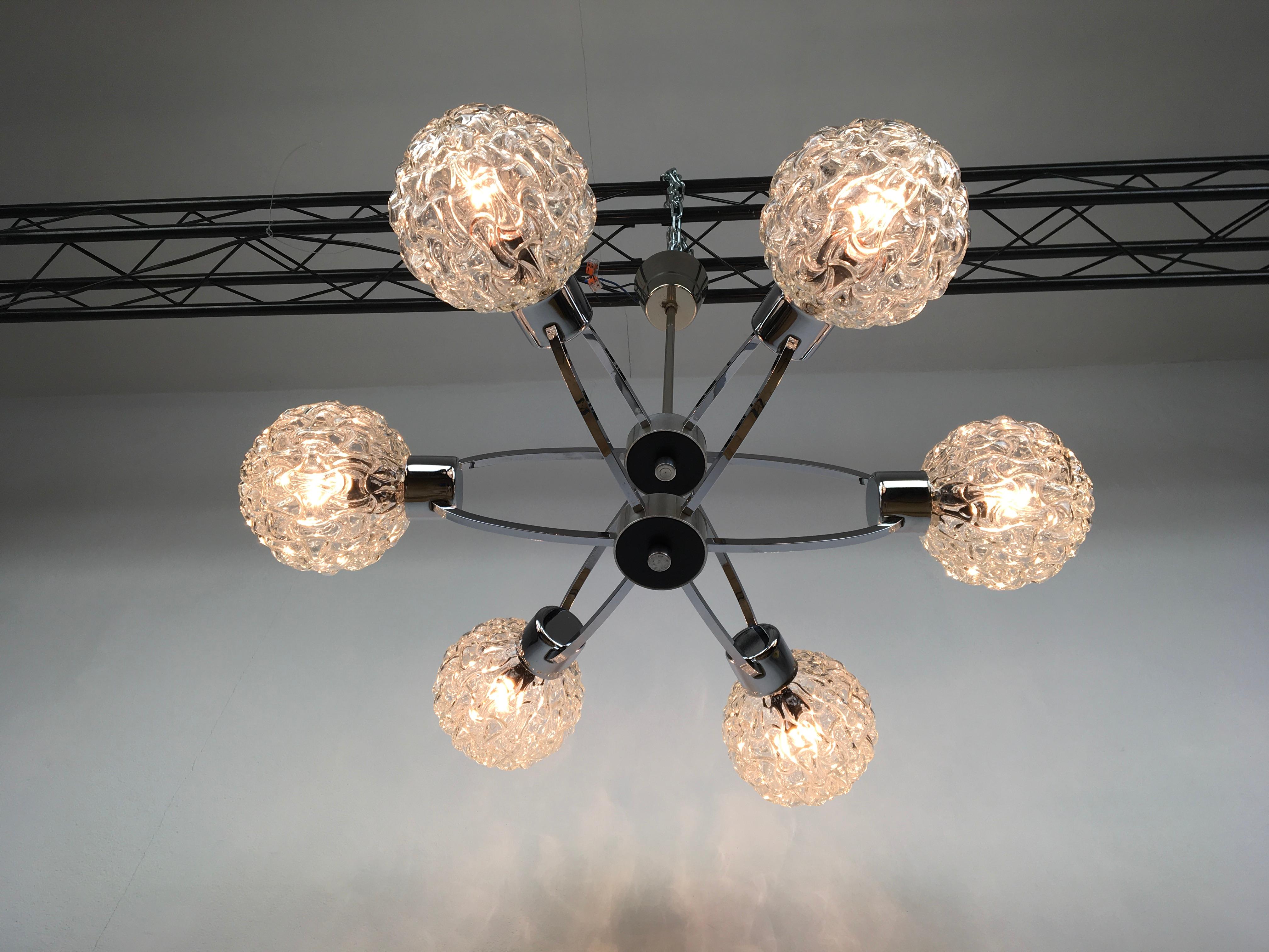 20th Century Space Age Atomic Chandelier, 1960s, Germany For Sale