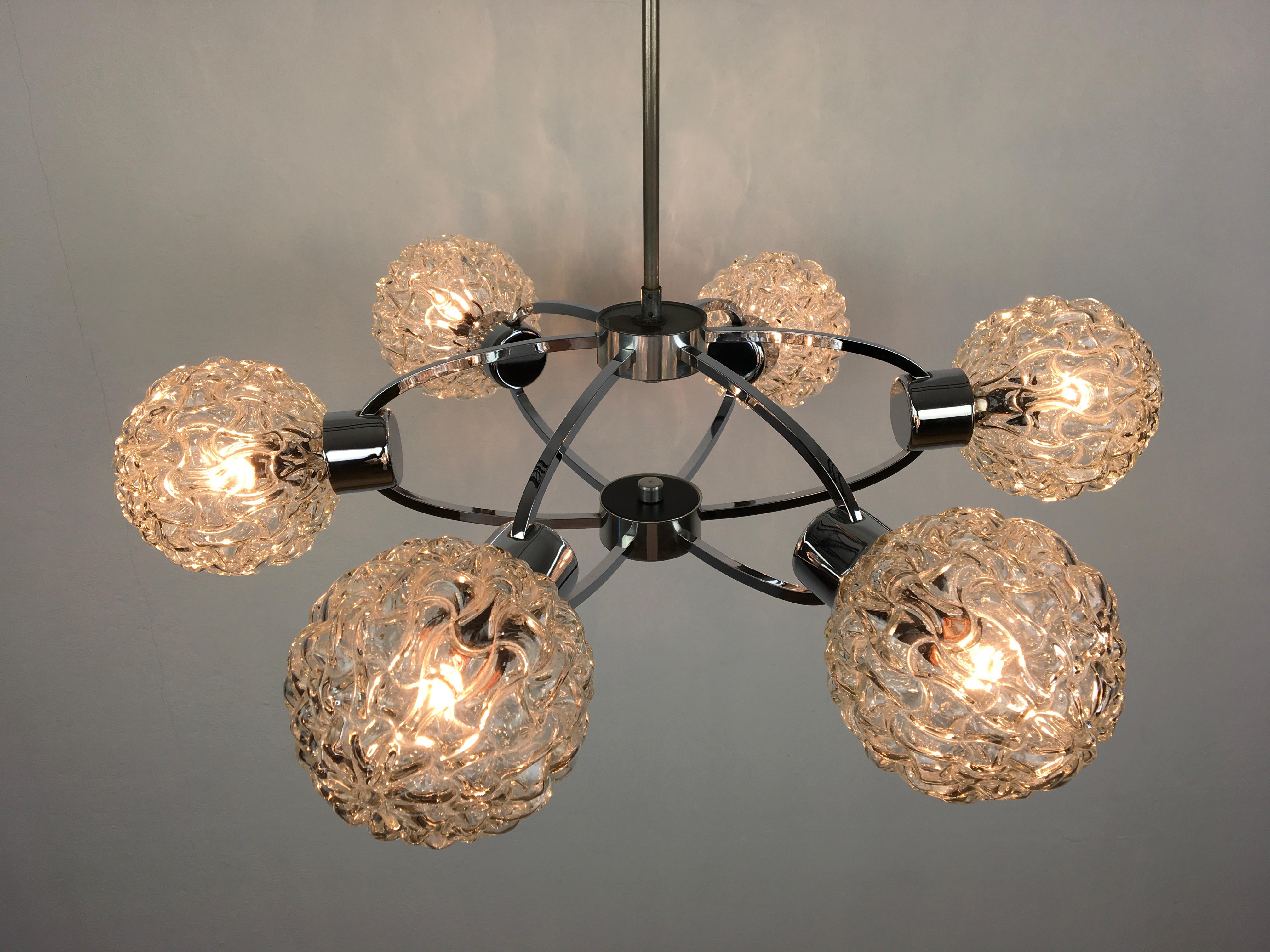 Space Age Atomic Chandelier, 1960s, Germany For Sale 3
