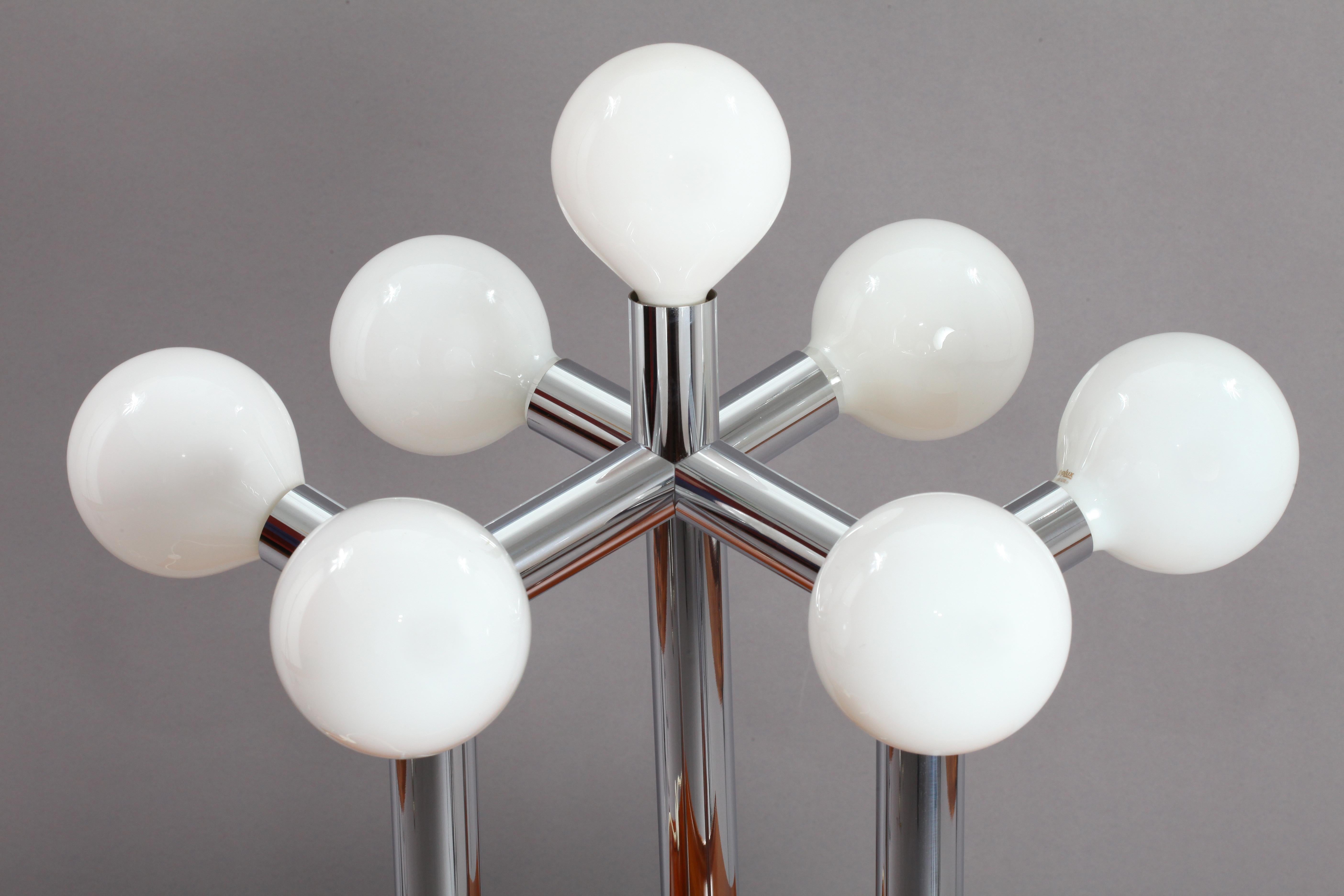 Late 20th Century Space Age Atomium Table Lamp Designed by J. T. Kalmar, Vienna, 1970