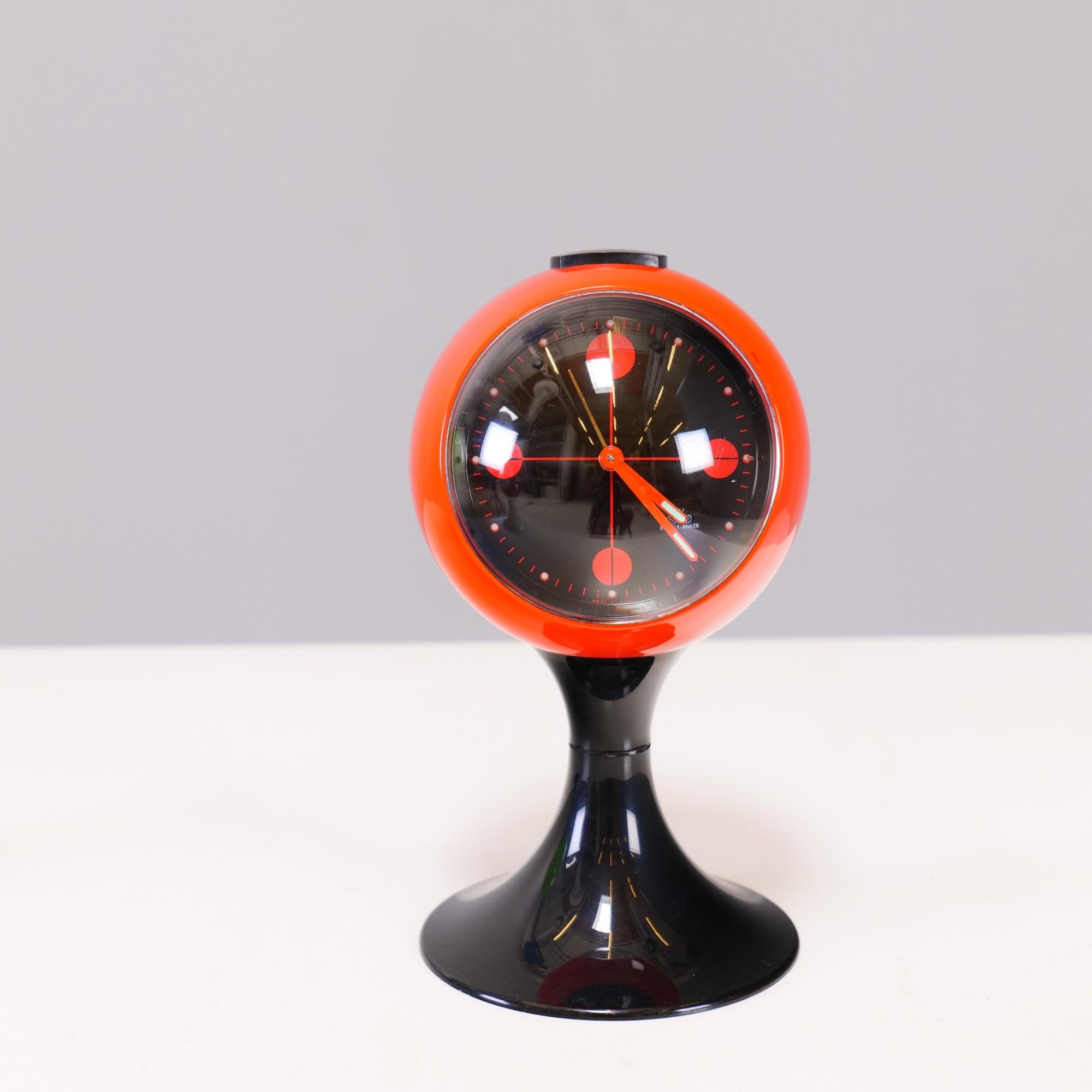 Late 20th Century Space Age Ball Design Table Clock with Alarm Function