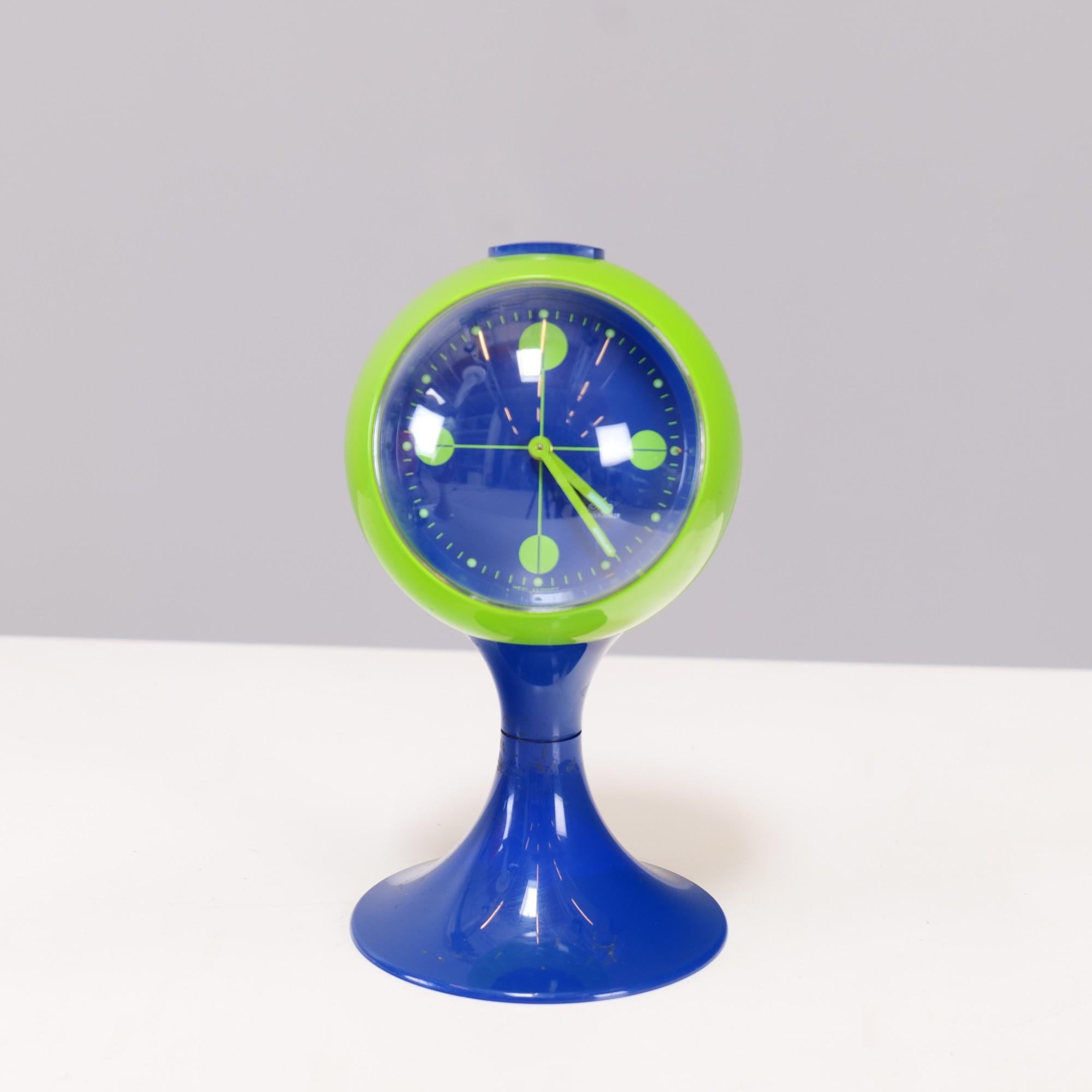 Plastic Space Age Ball Design Table Clock with Alarm Function