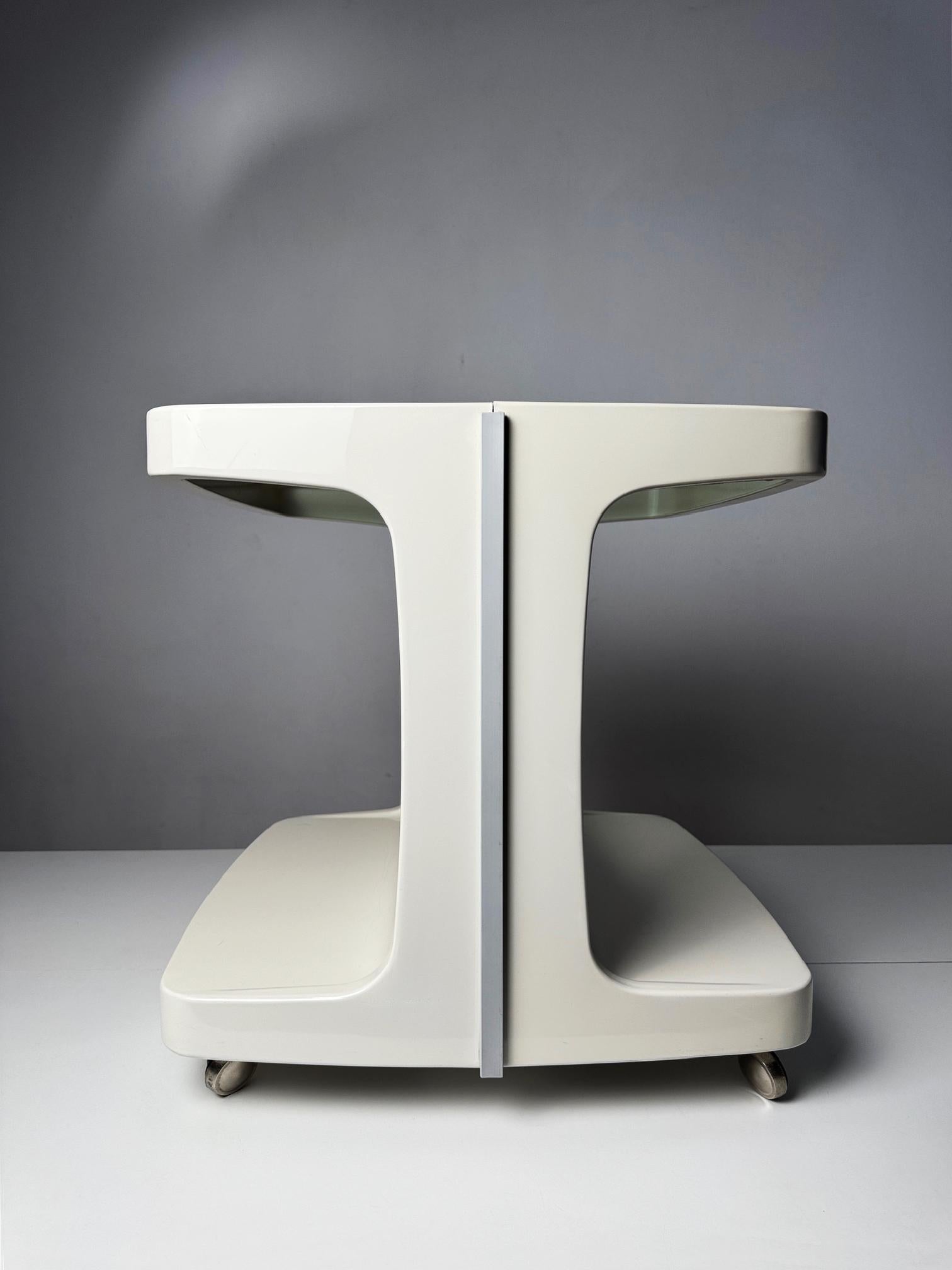 Space Age Barwagen mit Flaschenhalter, Marc Held für Prisunic, 1970er Jahre im Zustand „Gut“ im Angebot in BARCELONA, ES