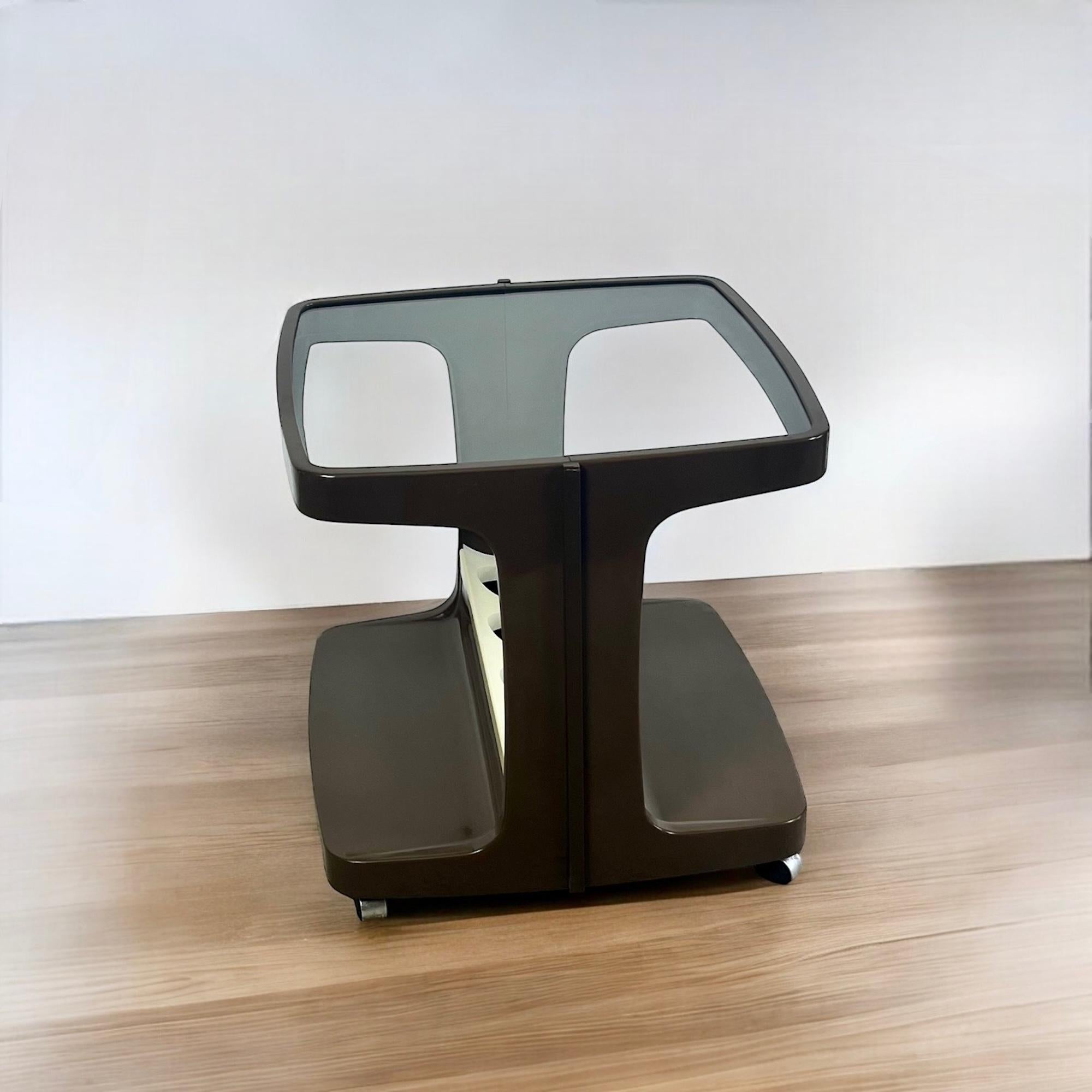Space Age Bar Cart with Bottle Holder Marc Held for Prisunic, 1970s 4