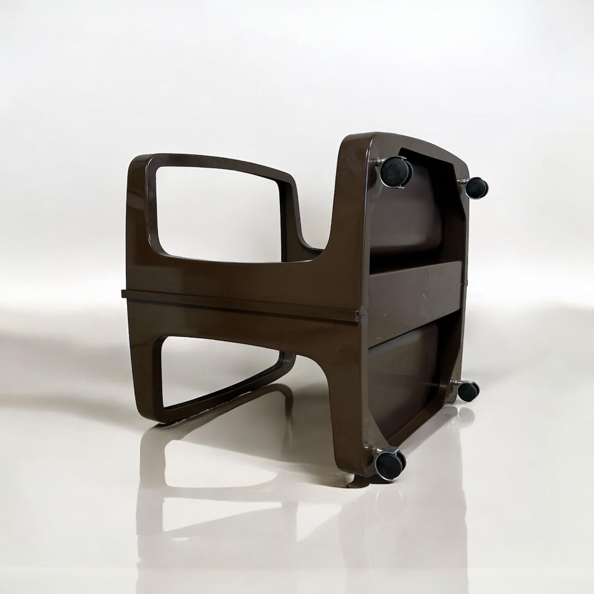 Late 20th Century Space Age Bar Cart with Bottle Holder Marc Held for Prisunic, 1970s
