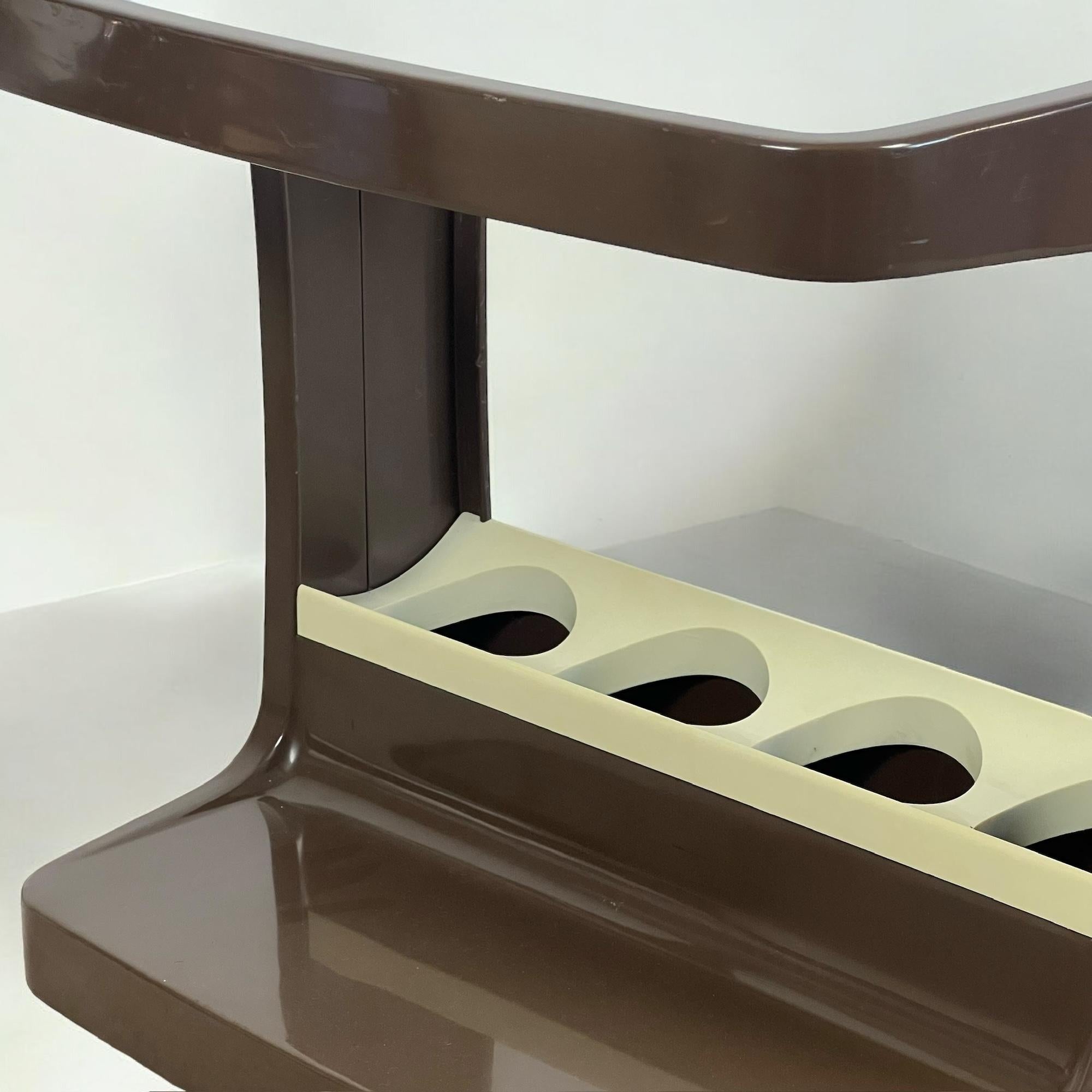 Late 20th Century Space Age Bar Cart with Bottle Holder Marc Held for Prisunic, 1970s