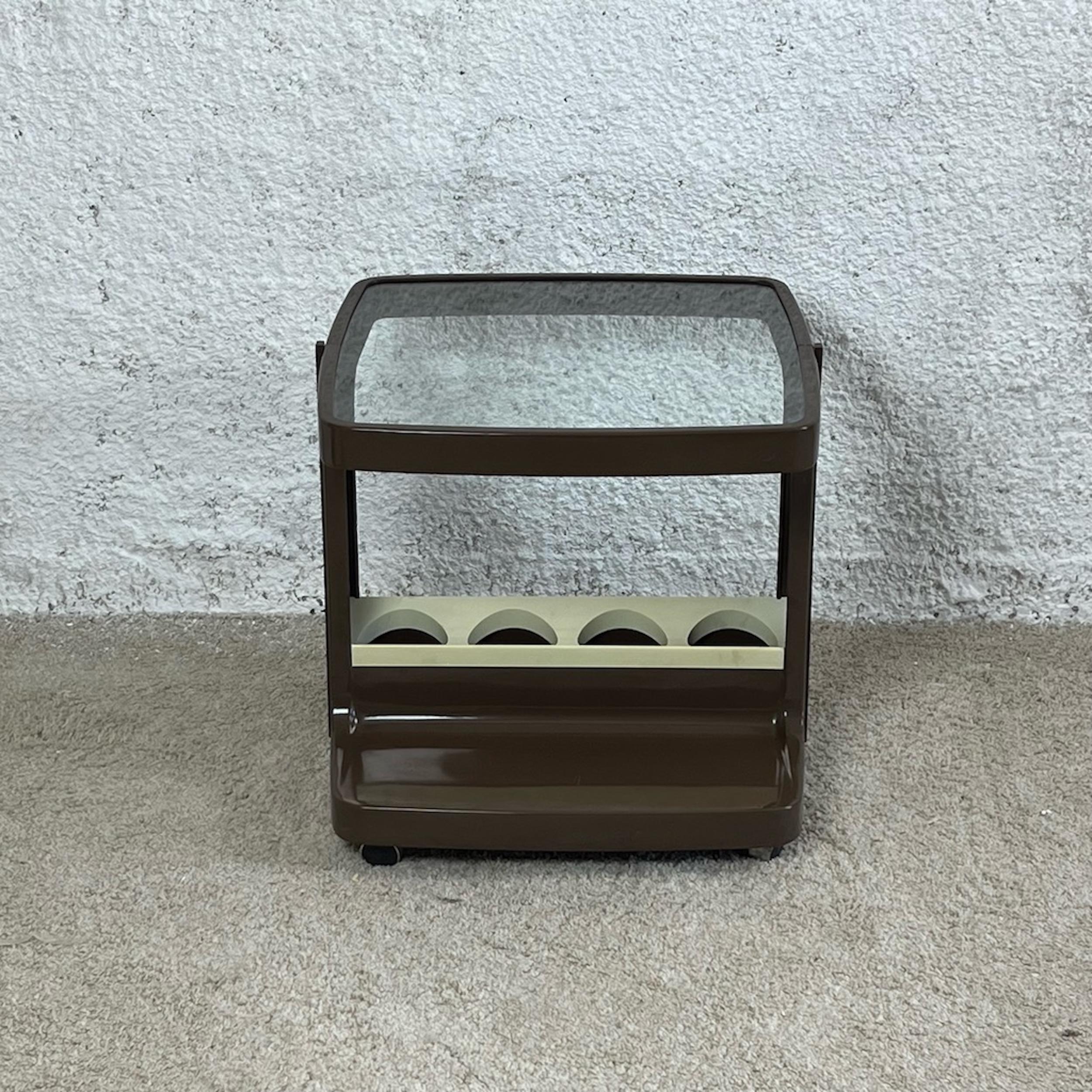 Space Age Bar Cart with Bottle Holder Marc Held for Prisunic, 1970s For Sale 2