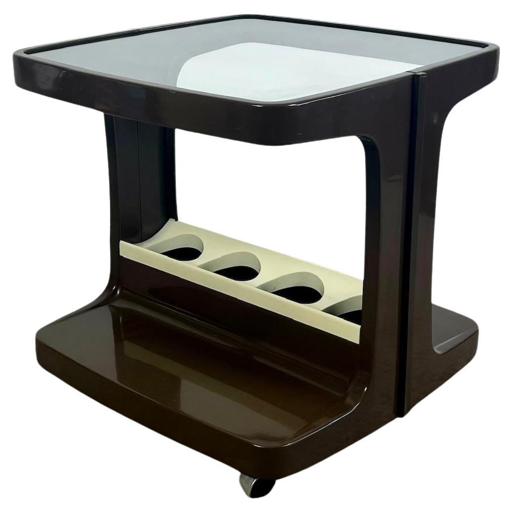 Space Age Bar Cart with Bottle Holder Marc Held for Prisunic, 1970s
