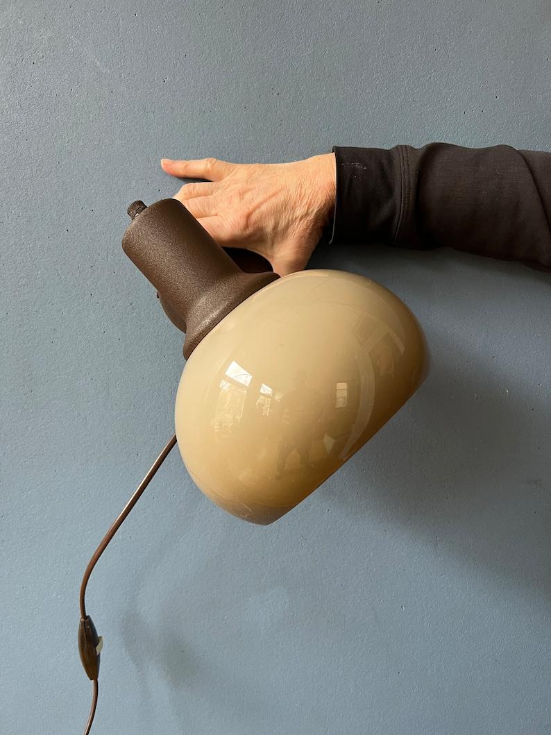 Space Age Beige Mushroom Sconce Wall Lamp by Herda, 1970s For Sale 1
