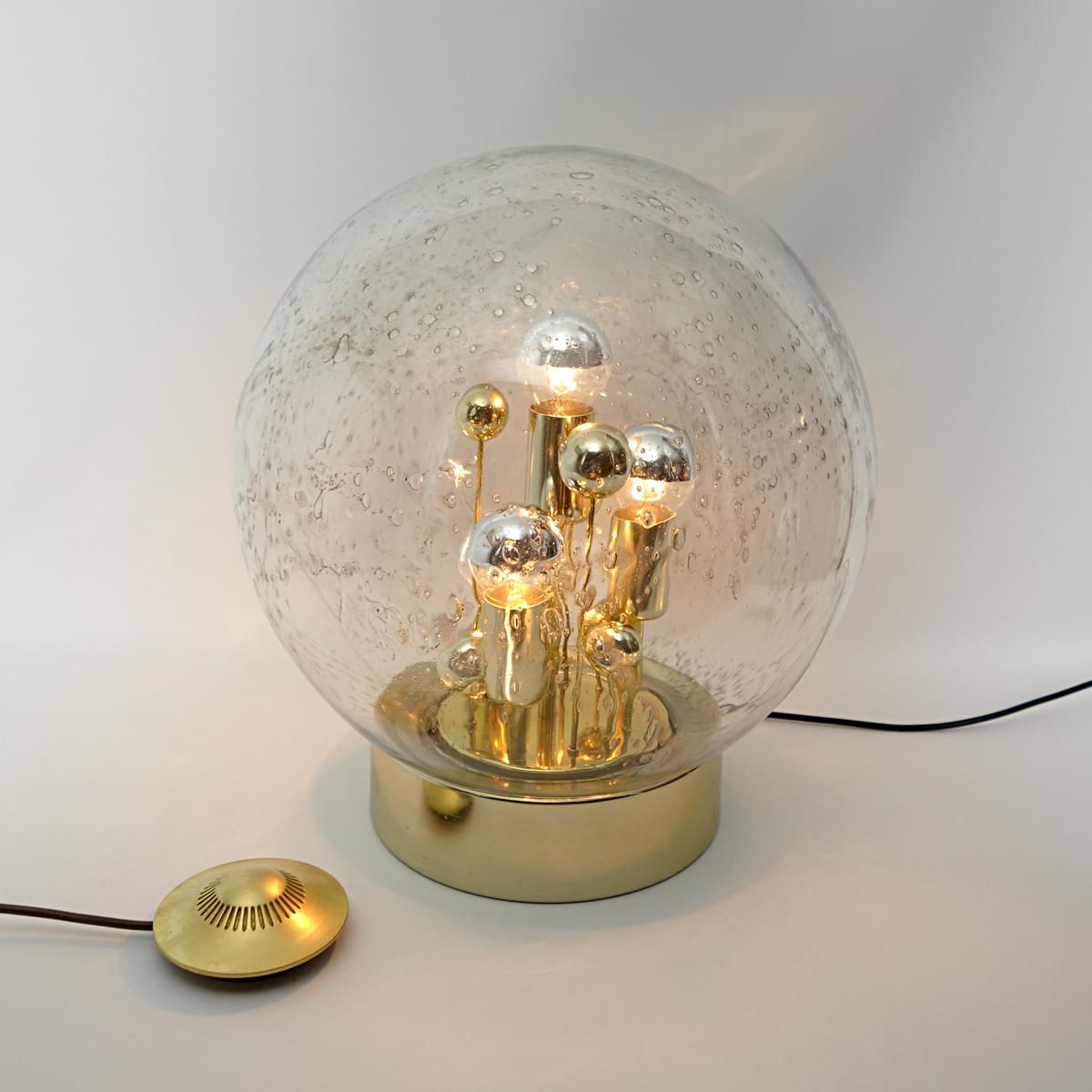 German Space Age Big Ball Table Lamp 'Planet' by Doria For Sale