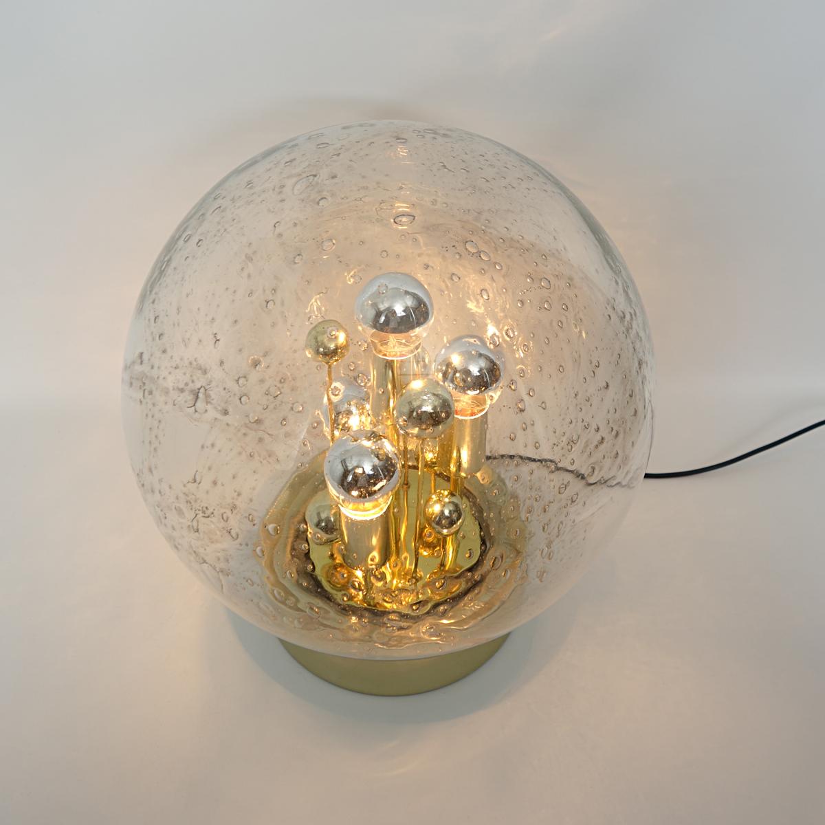 Space Age Big Ball Table Lamp 'Planet' by Doria In Good Condition For Sale In Doornspijk, NL