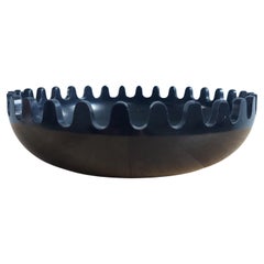 Antique Space age Black Mebel Clam Ashtray Bowl by Alan Fletcher, 1970