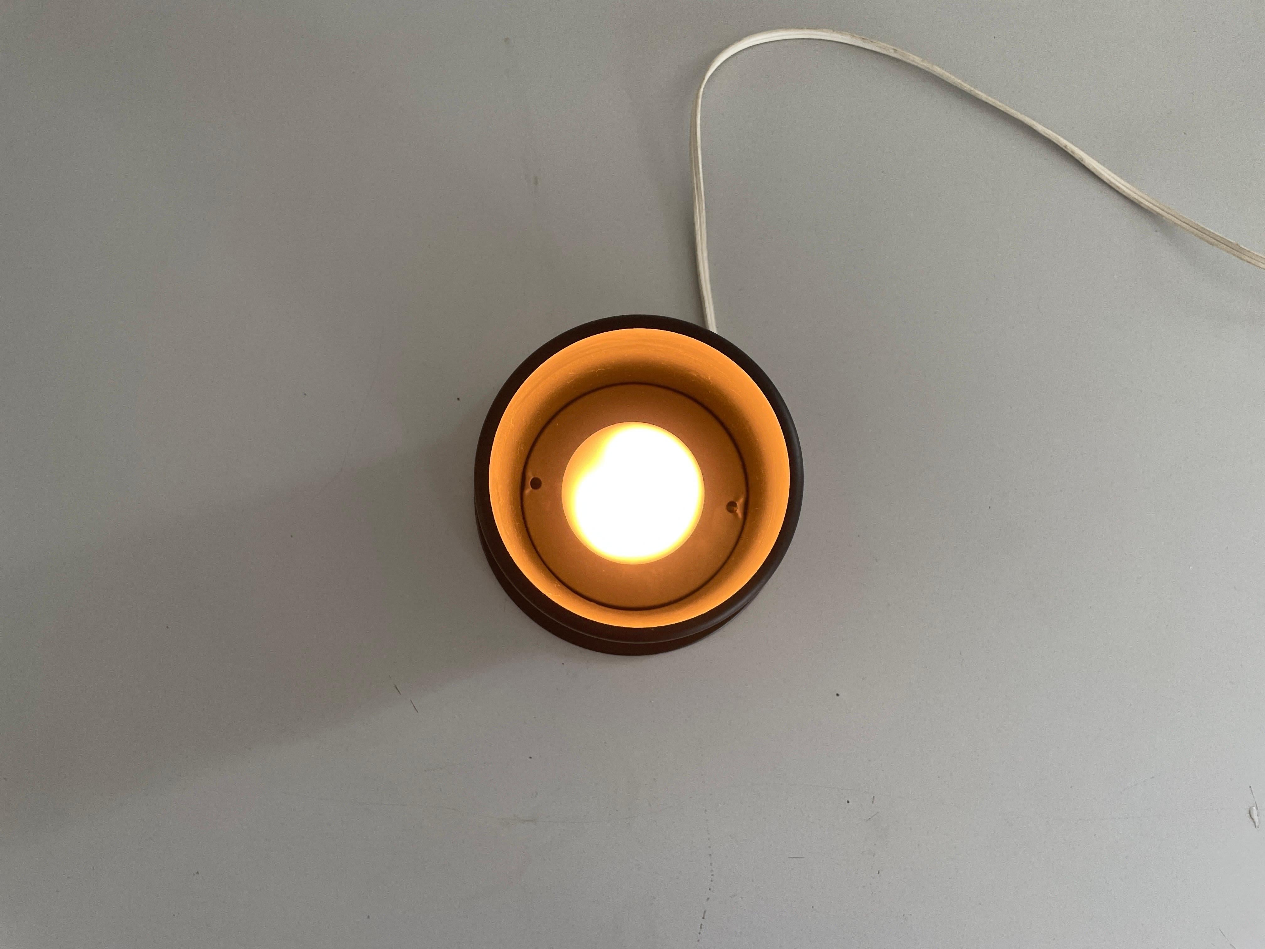 Lampada da soffitto o da parete in metallo nero A Space AGE, anni '70, Germania in vendita 7